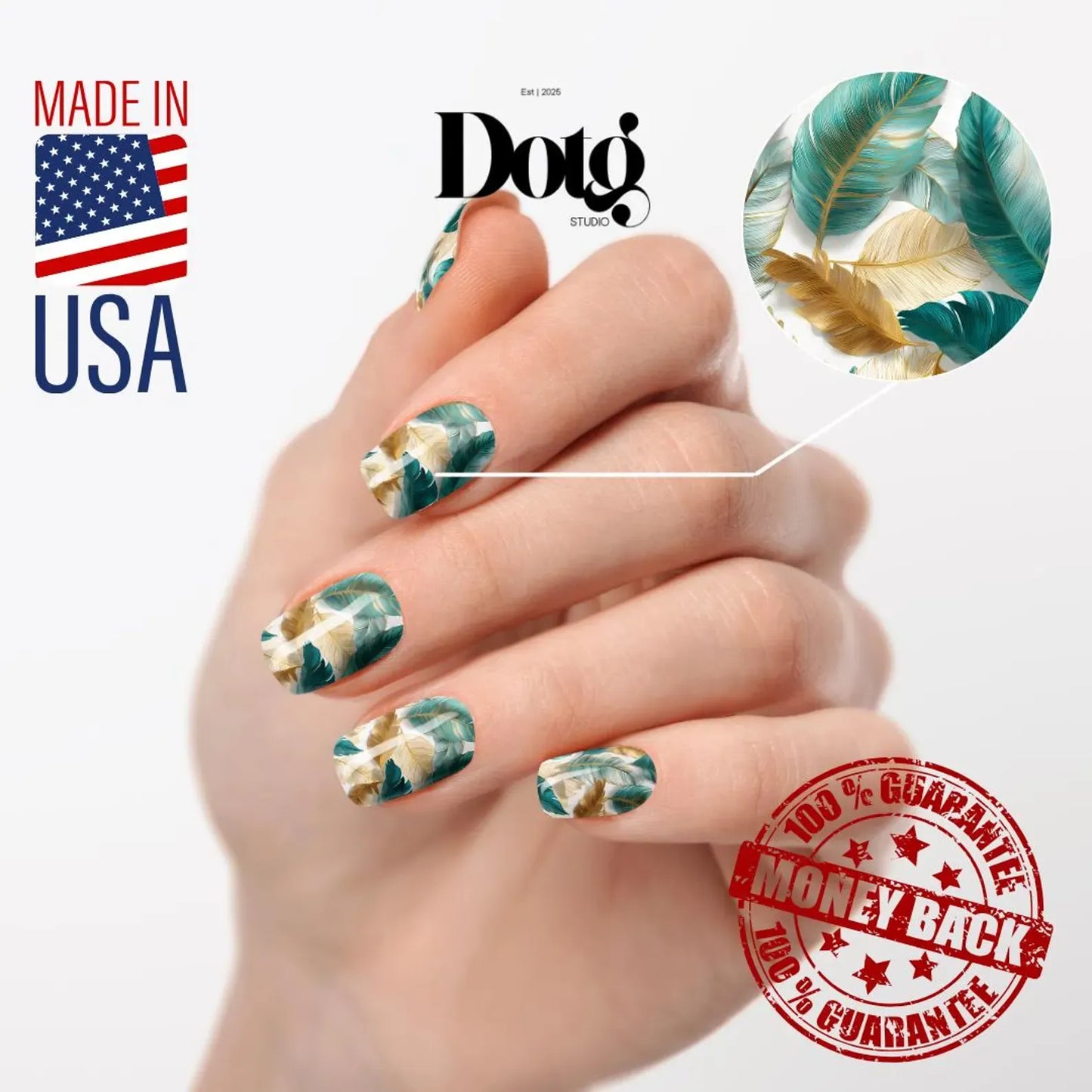 Feather Nail Wraps