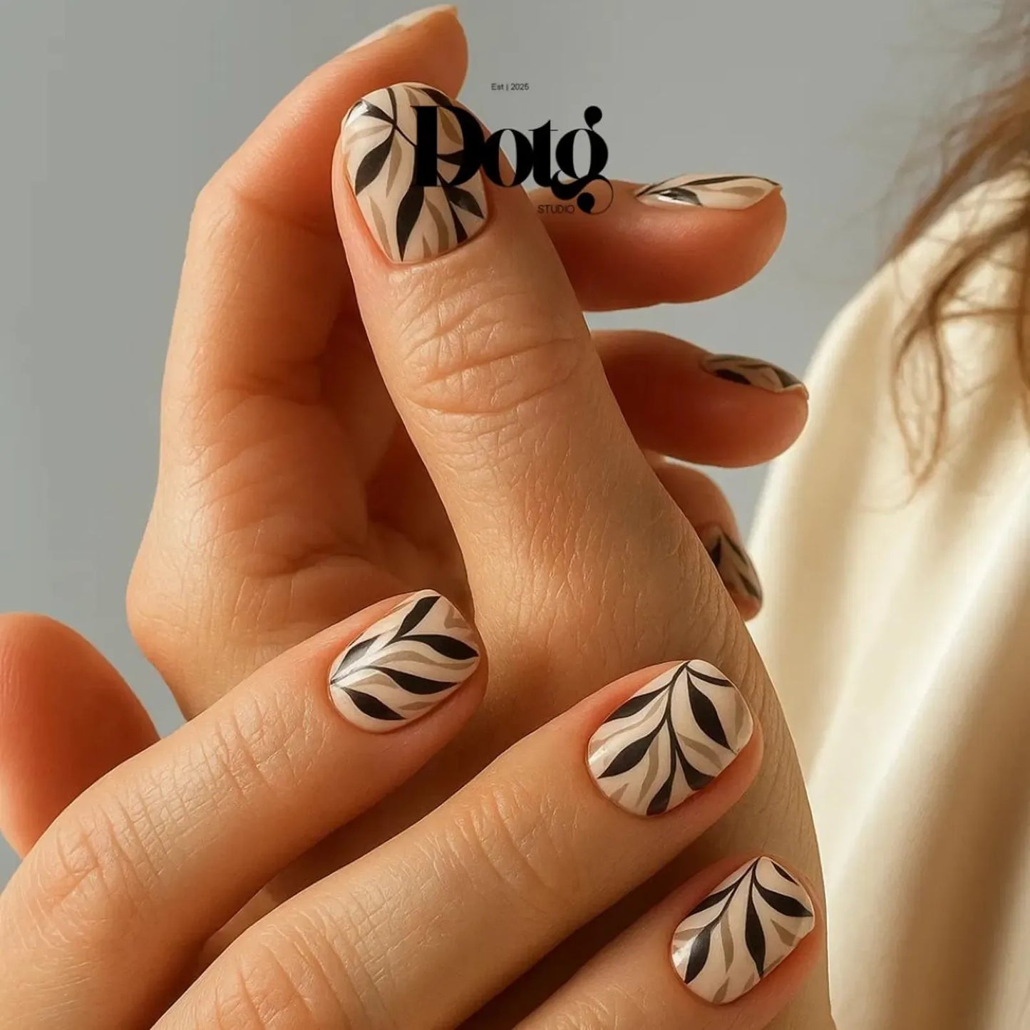 Elegant Leaf Nail Wrap