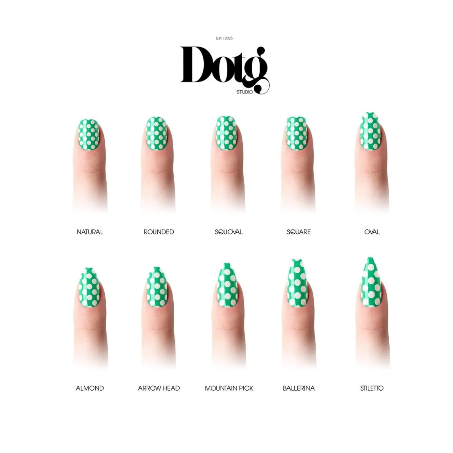 Green Polka Dot Nail Wraps