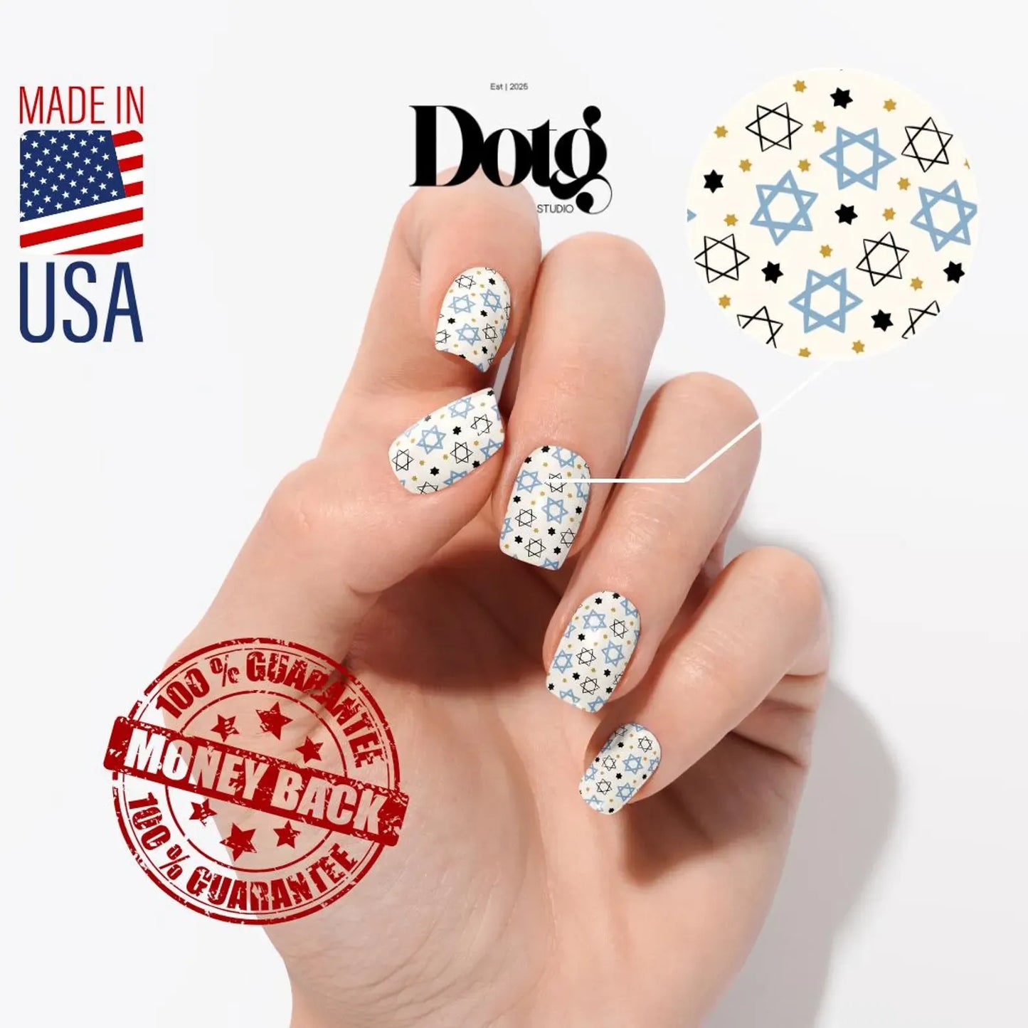 Hanukkah Festival Of Lights Nail Wraps