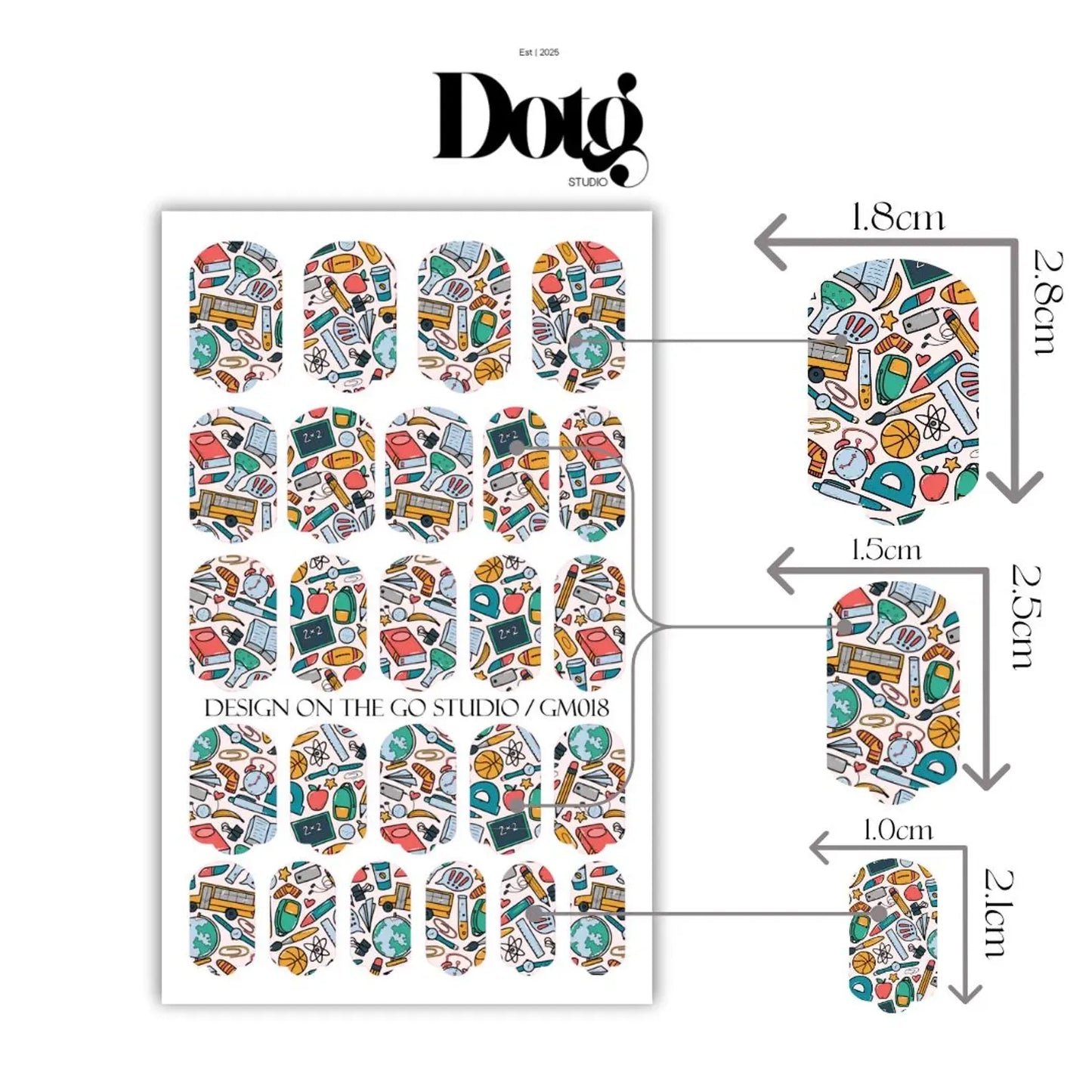 Back To School Nail Wraps