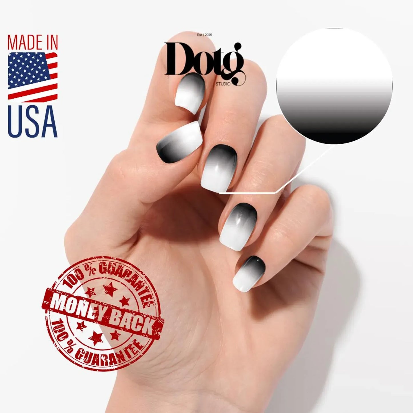 Black Ombre Nail Wraps