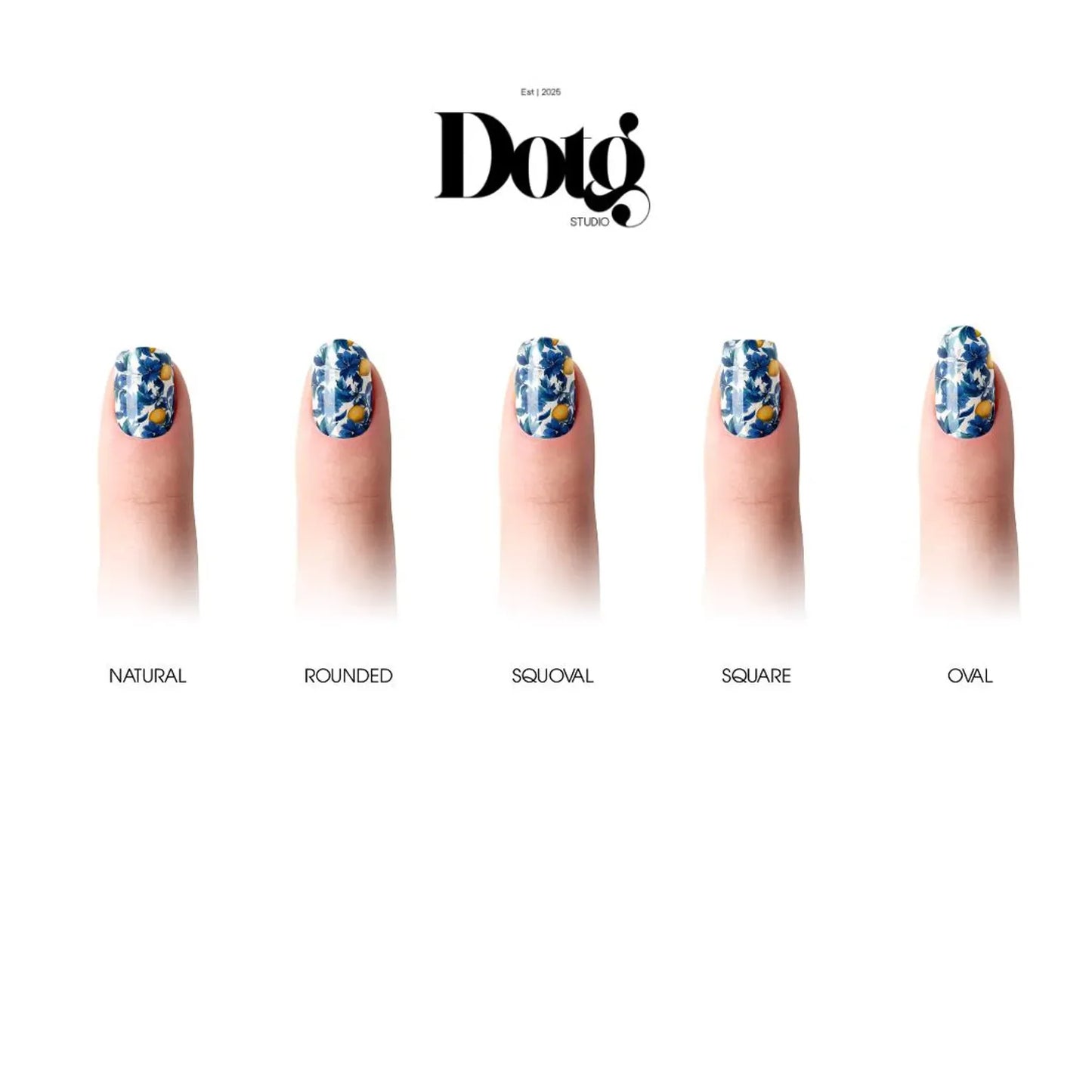 Blue Lemon Nail Wraps