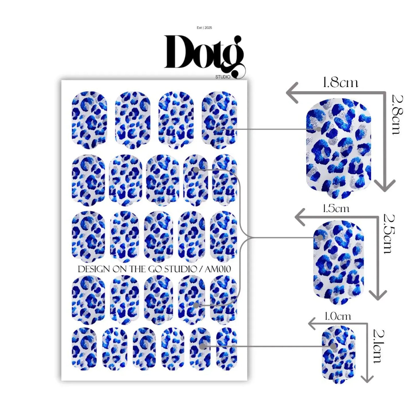 Blue Leo Nail Wraps