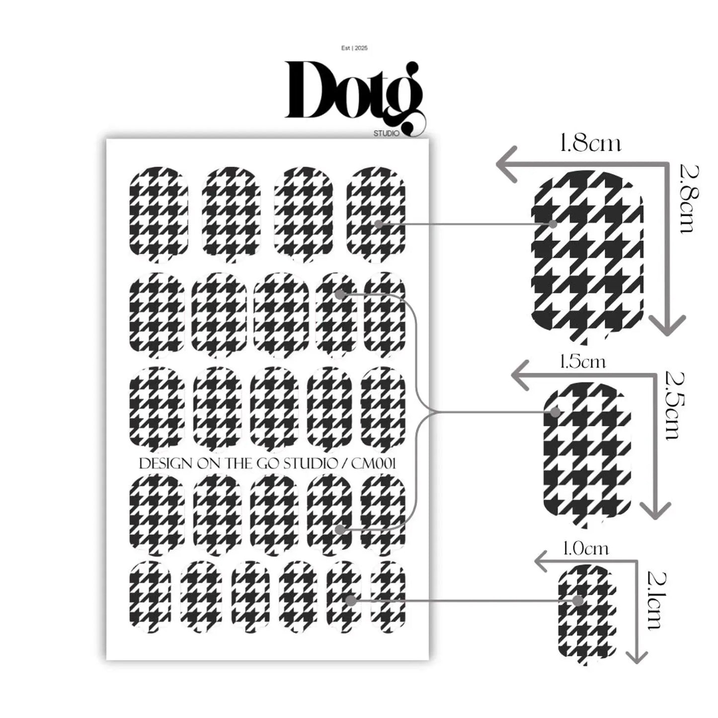 Houndstooth Nail Wraps