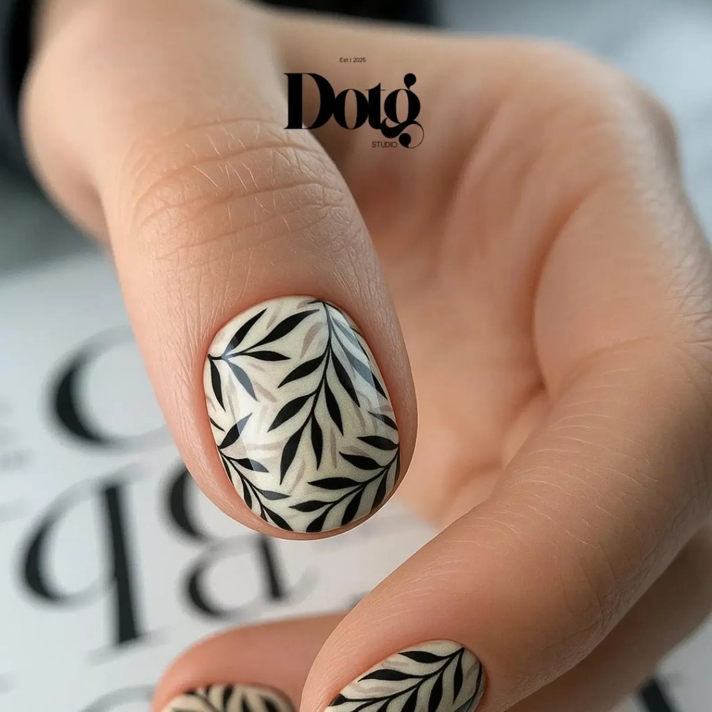 Elegant Leaf Nail Wrap