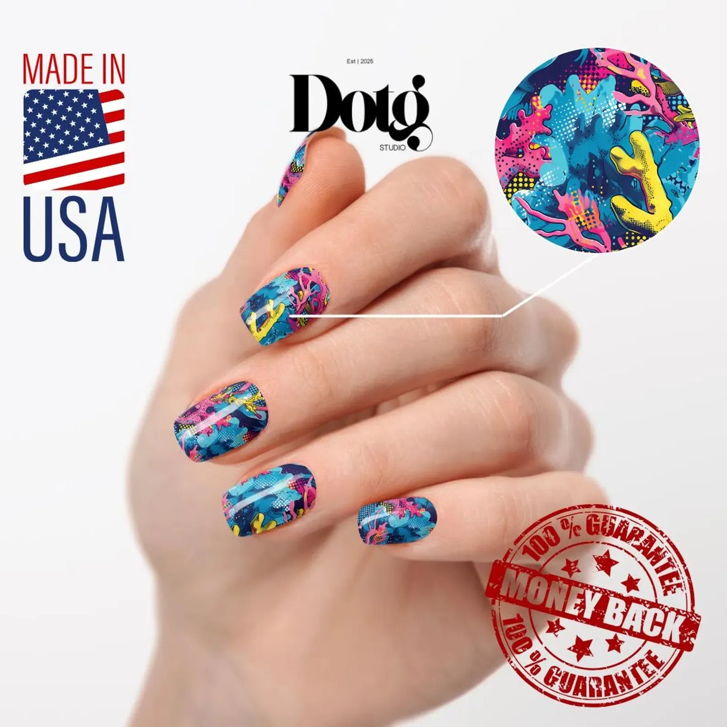 Sea Corals Nail Wraps