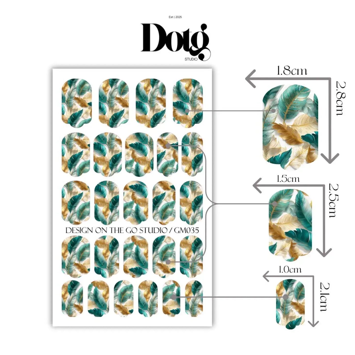 Feather Nail Wraps