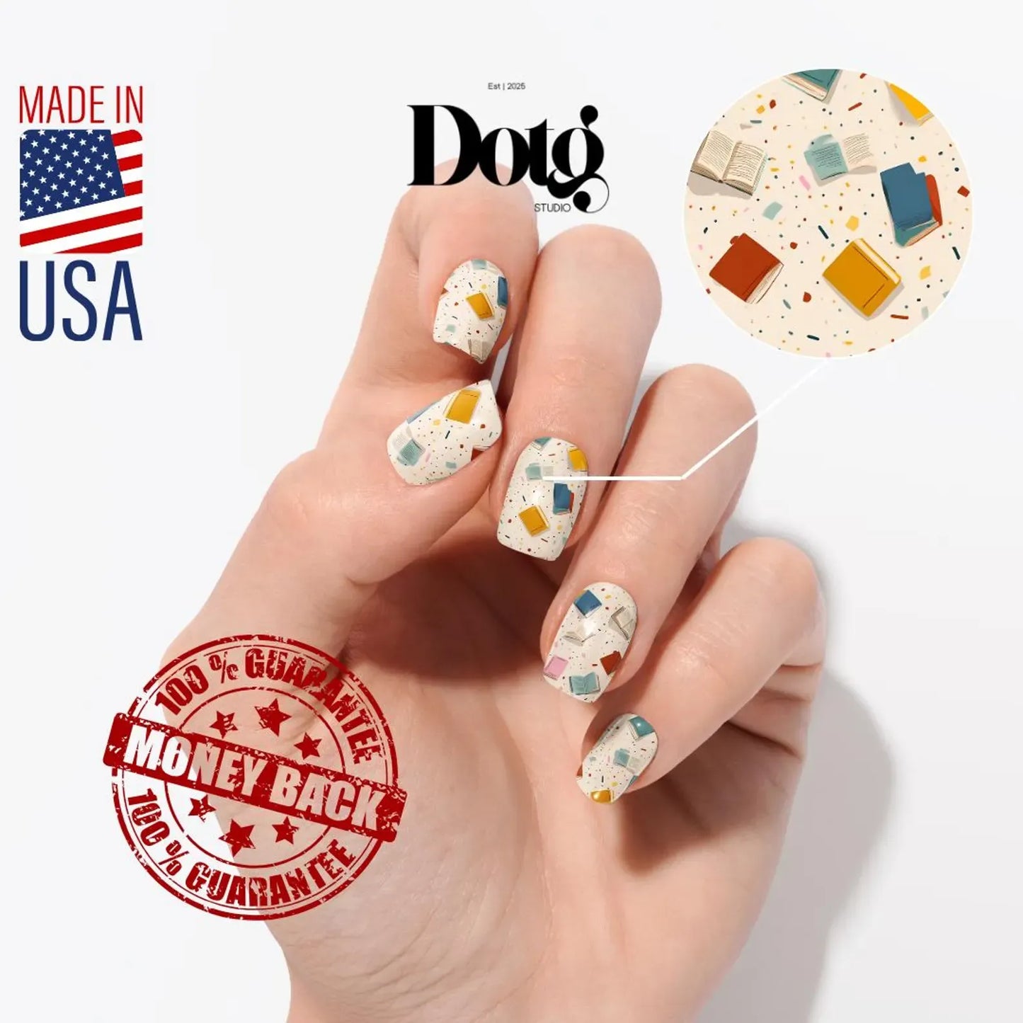 Book Lover Nail Wraps