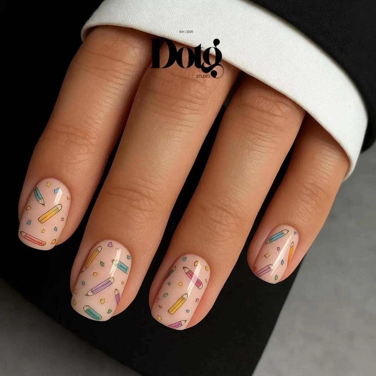 Colorful Pencils Nail Wraps