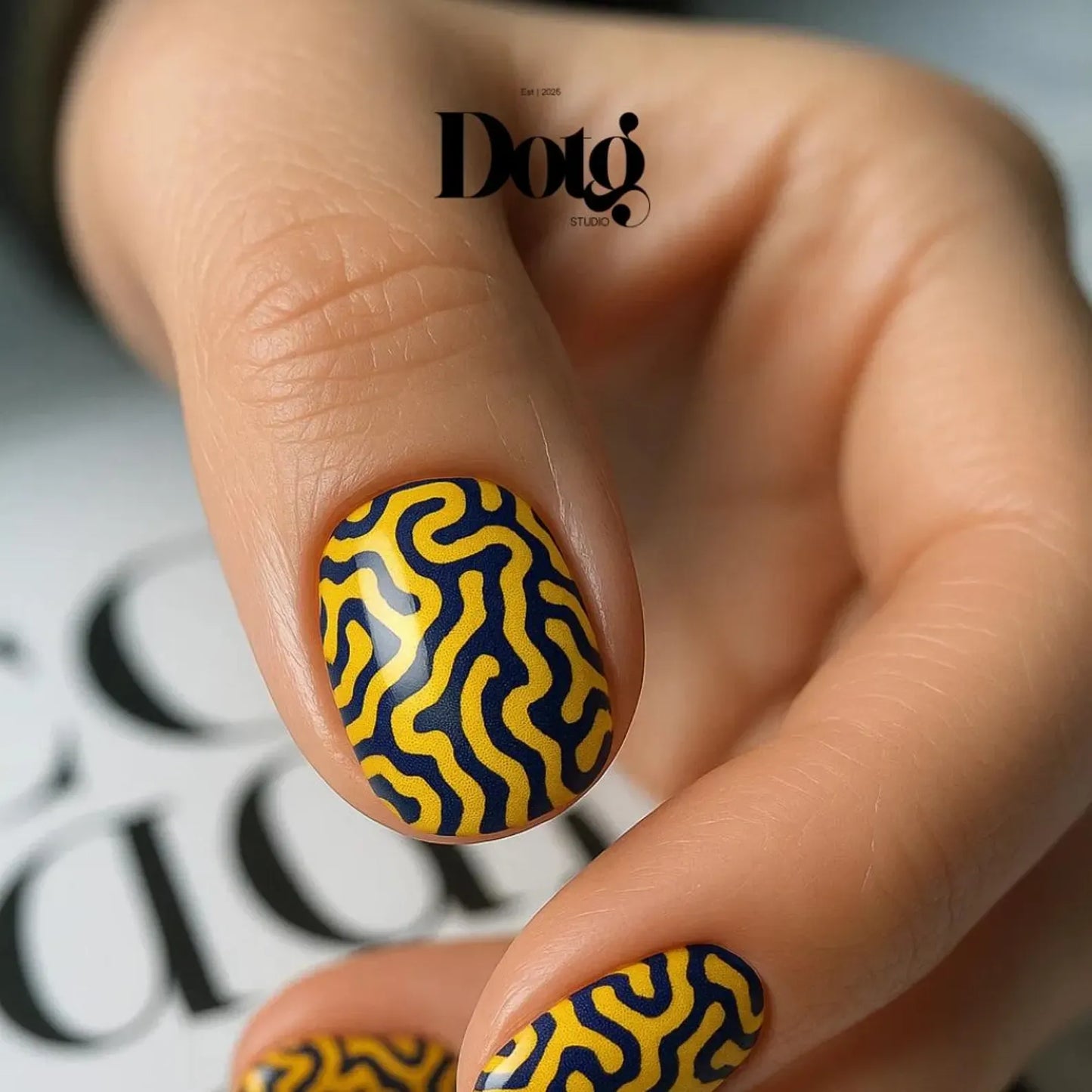 Abstract Maze Nail Wraps