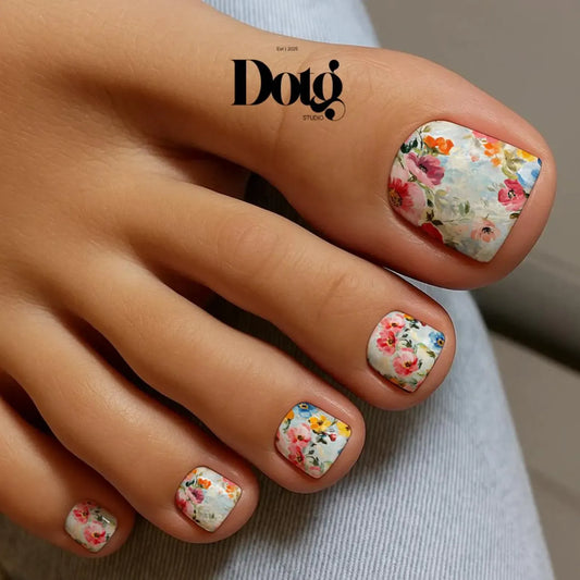 Blooming Brushstroke Nail Wraps