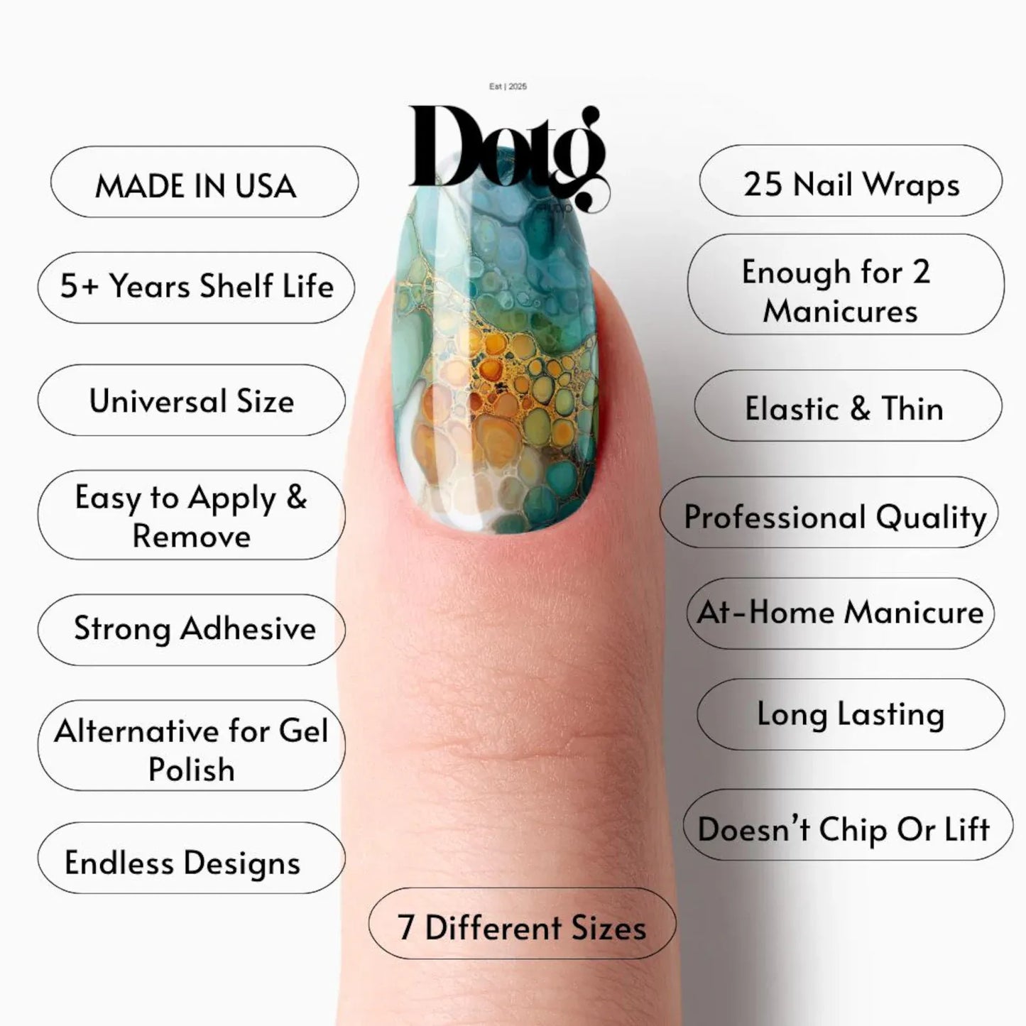 Oceanic Art Flow Nail Wraps