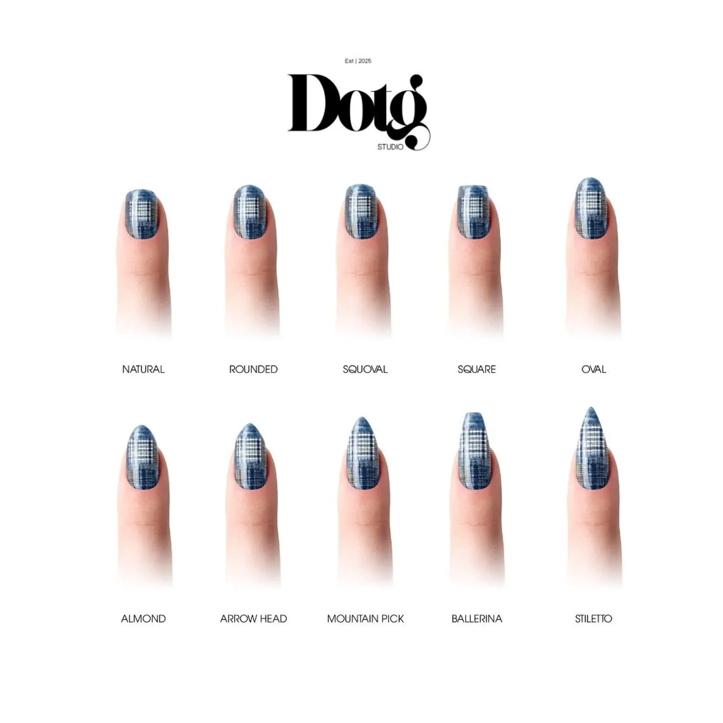 Denim Patchwork Nail Wraps