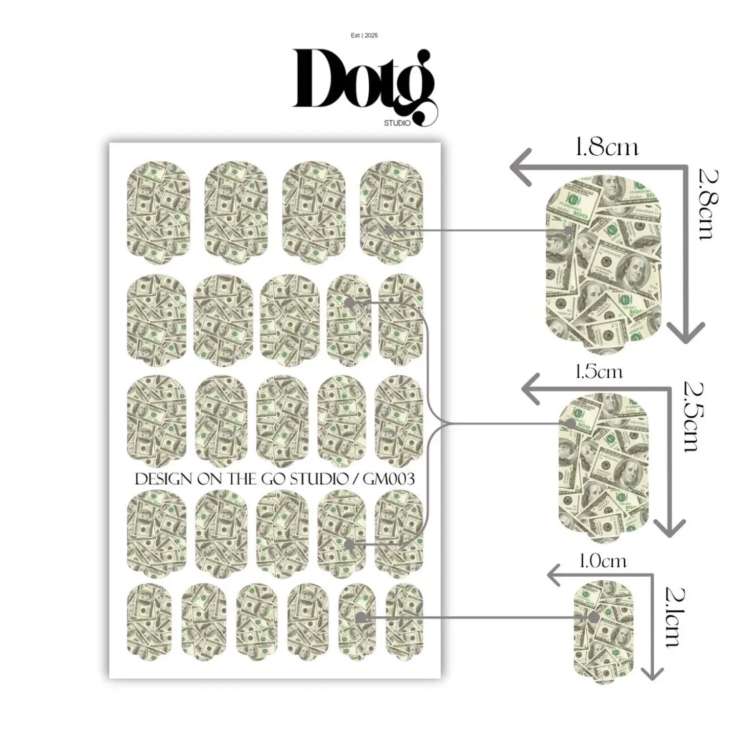 Dollar Bills Nail Wraps