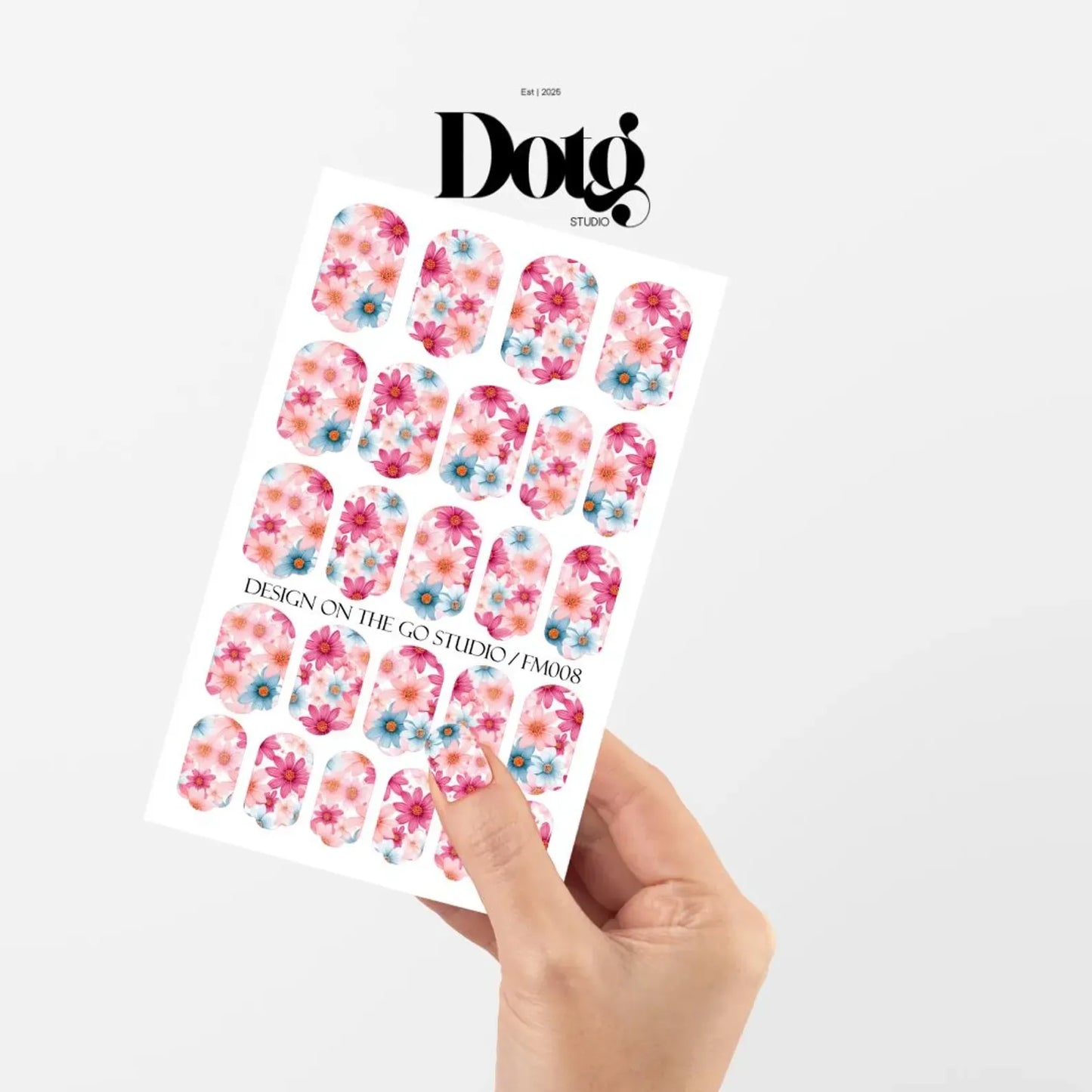 Colorful Flowers Nail Wraps