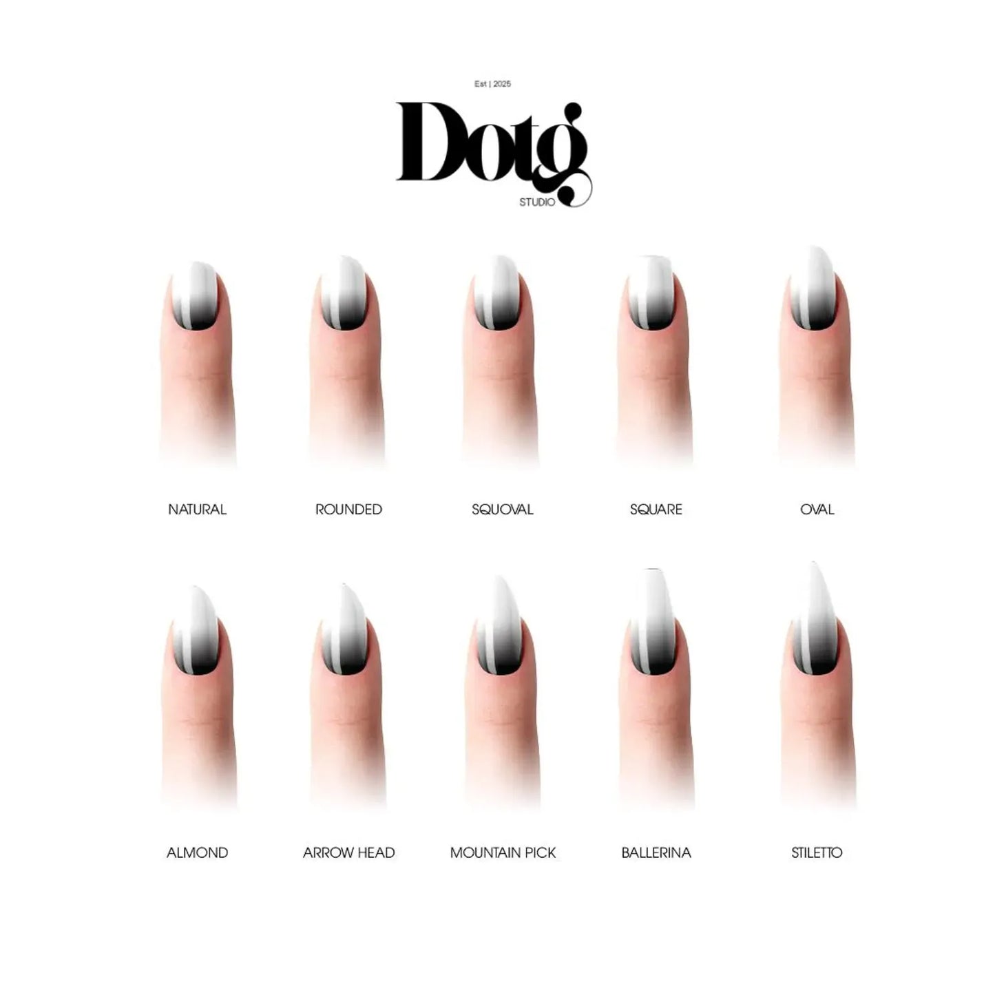 Black Ombre Nail Wraps
