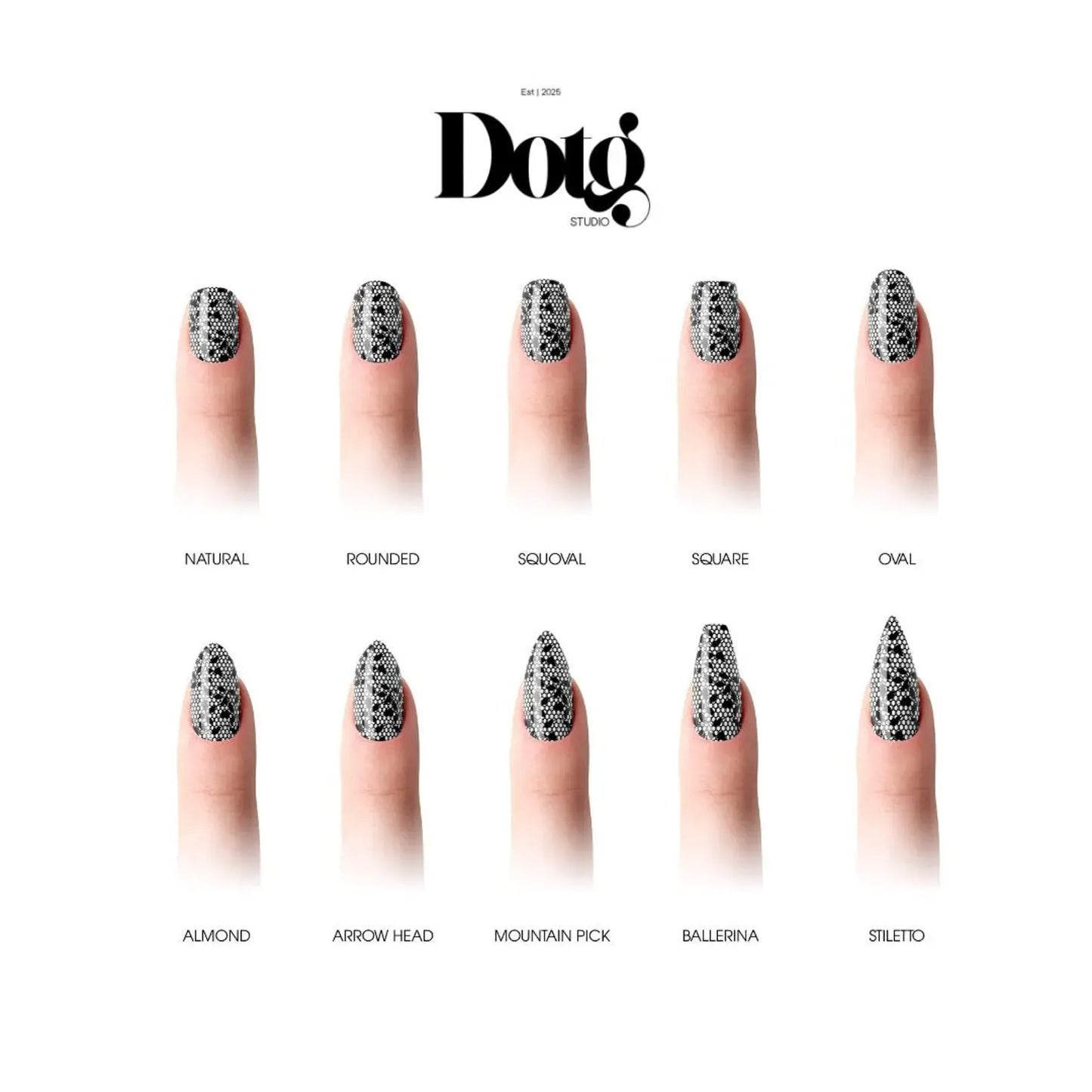 Black Lace Nail Wraps