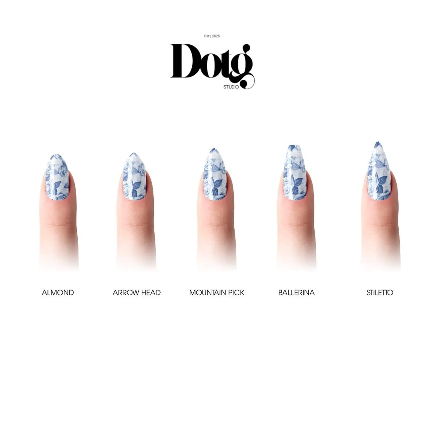 Blue Roses Nail Wrap