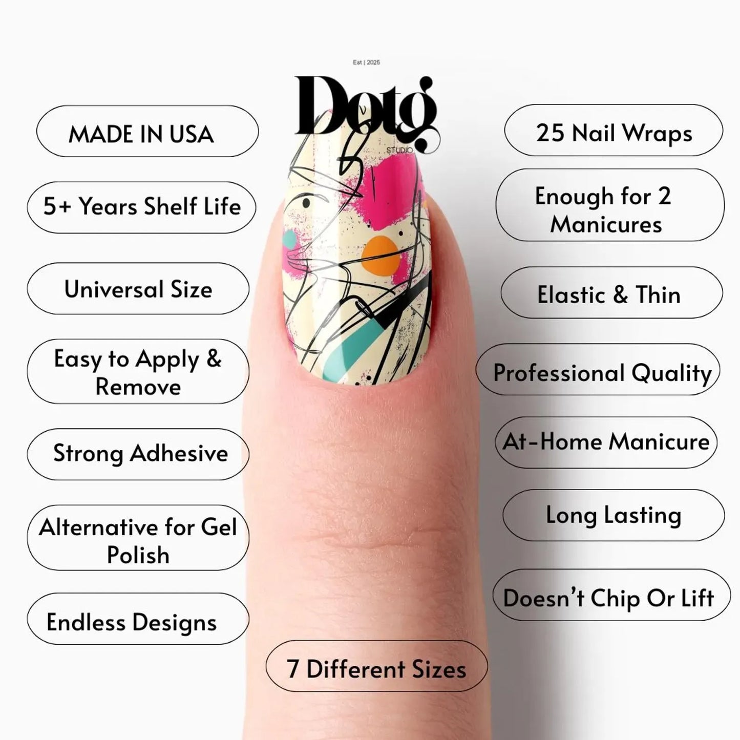 Abstract Splash Nail Wraps