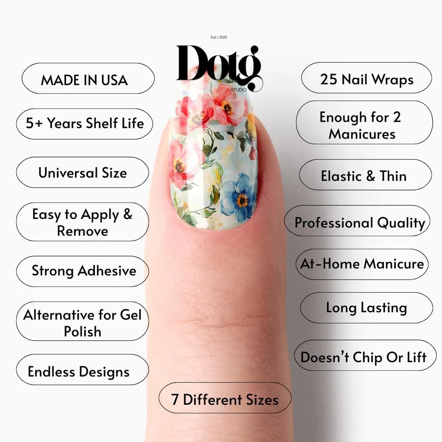 Blooming Brushstroke Nail Wraps