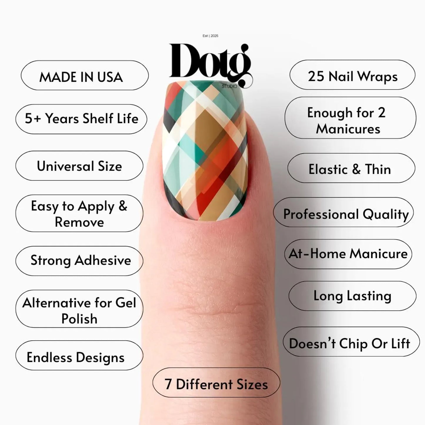Retro Plaid Nail Wraps