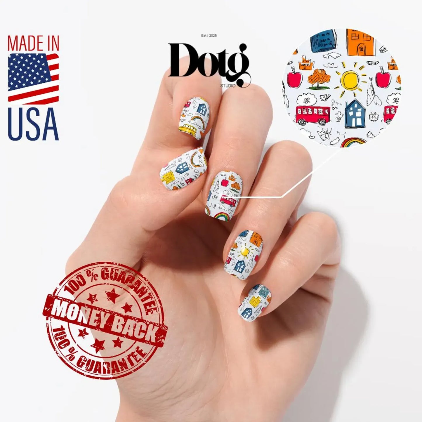 School Day Nail Wraps