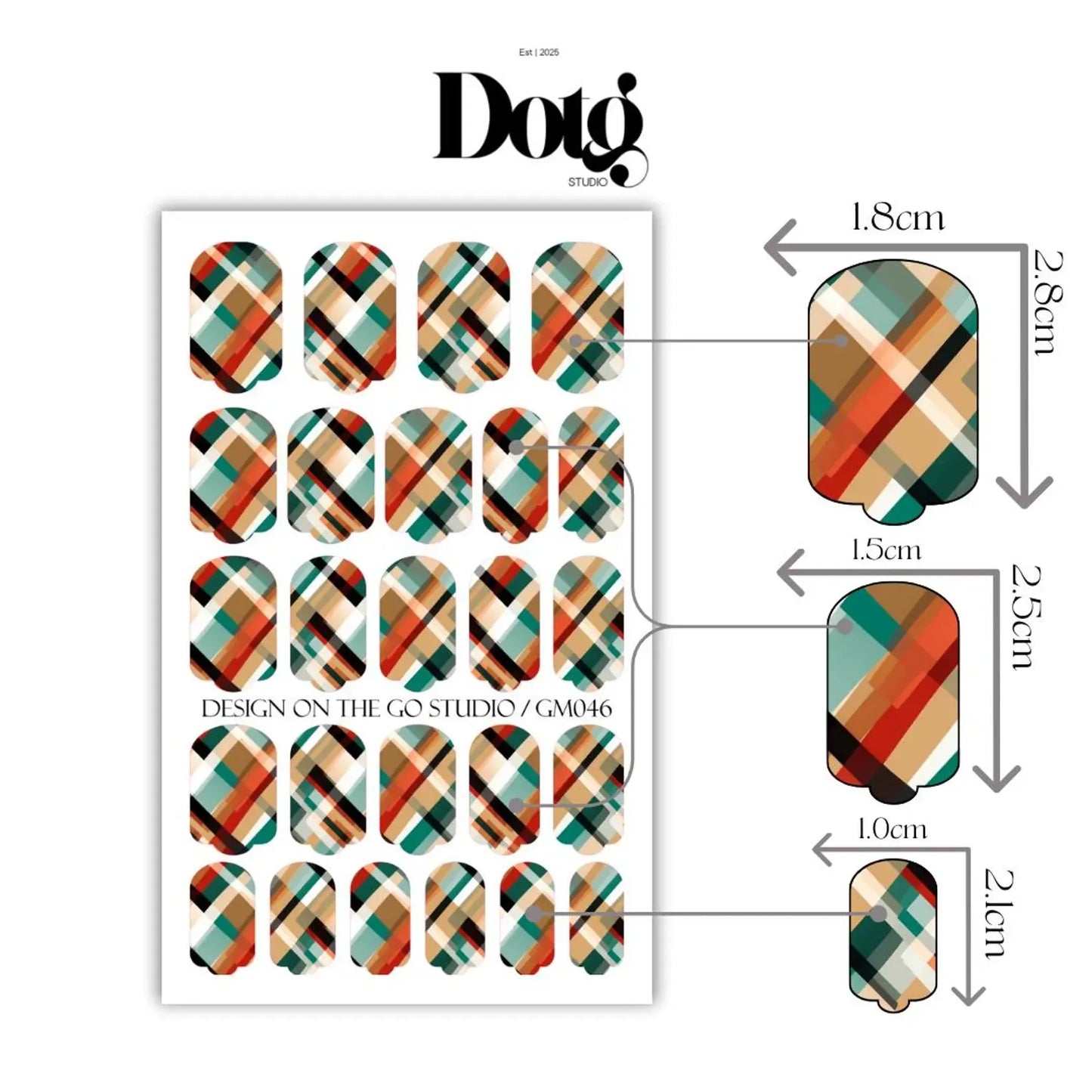 Retro Plaid Nail Wraps
