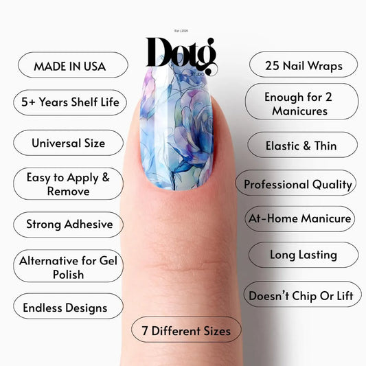 Watercolor Rose Nail Wraps