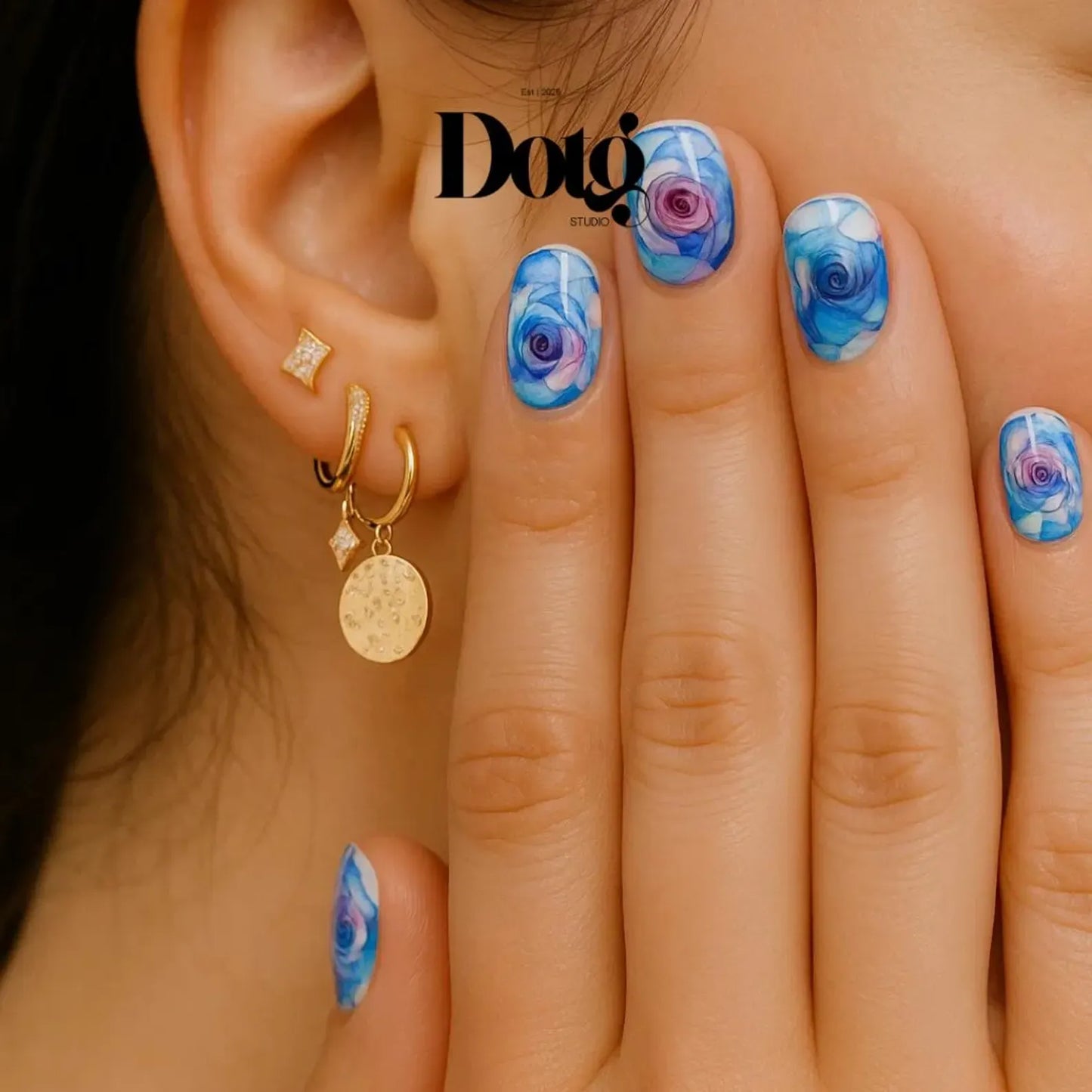 Watercolor Rose Nail Wraps