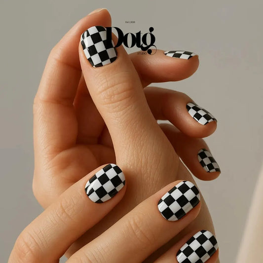 Checkers Nail Wraps