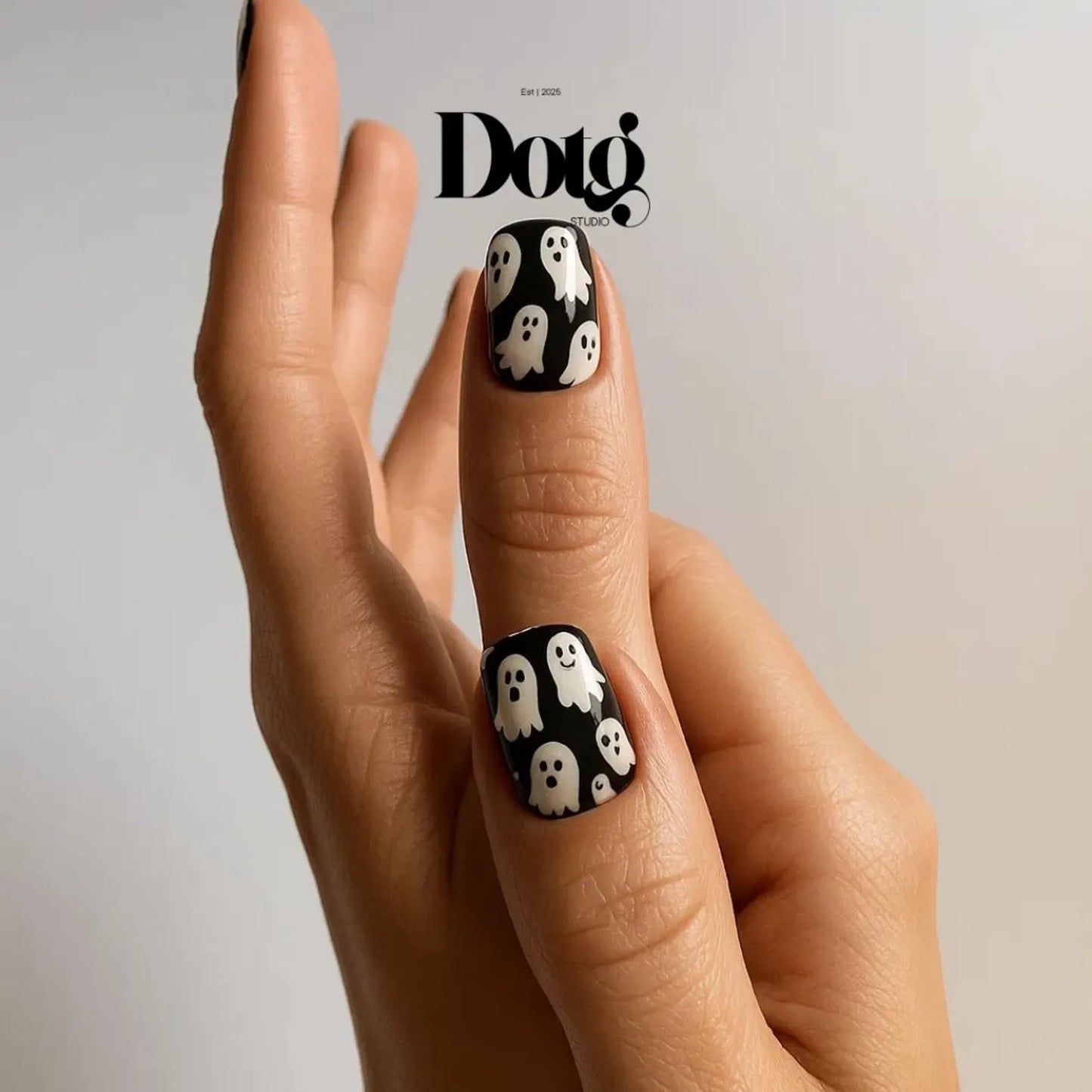 White Ghost Nail Wraps