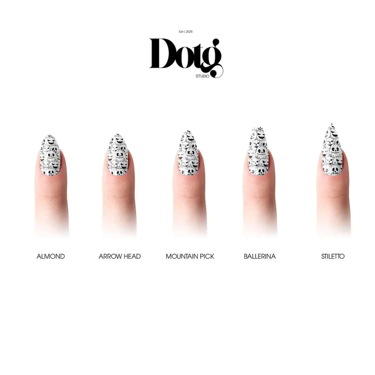 Black & White Pumpkin Nail Wraps