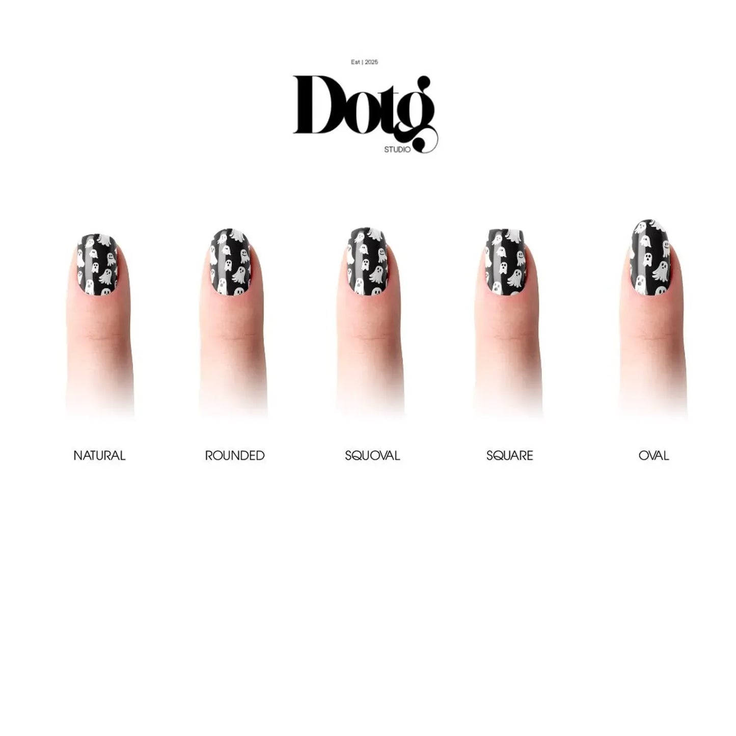 White Ghost Nail Wraps