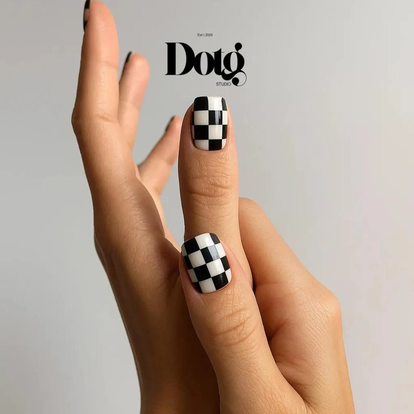 Checkers Nail Wraps