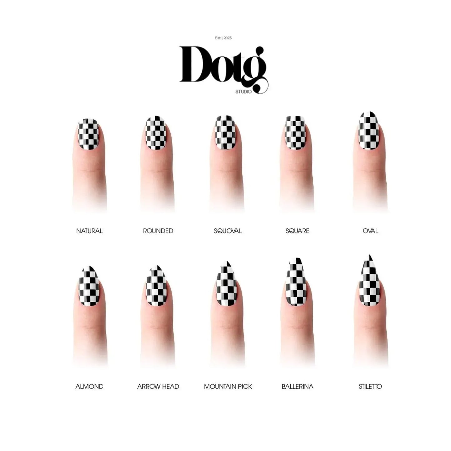 Checkers Nail Wraps