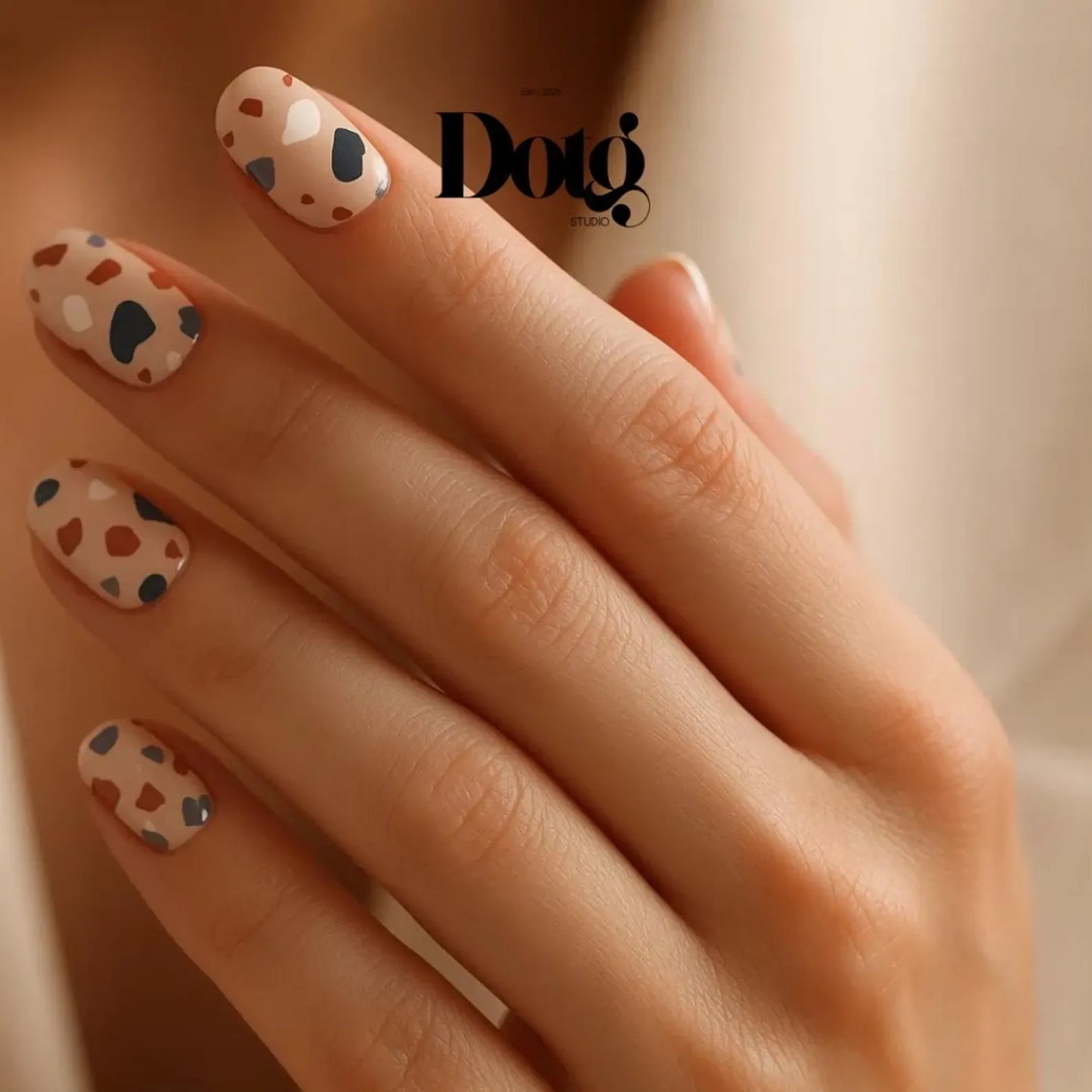 Terrazzo Neutral Nail Wraps