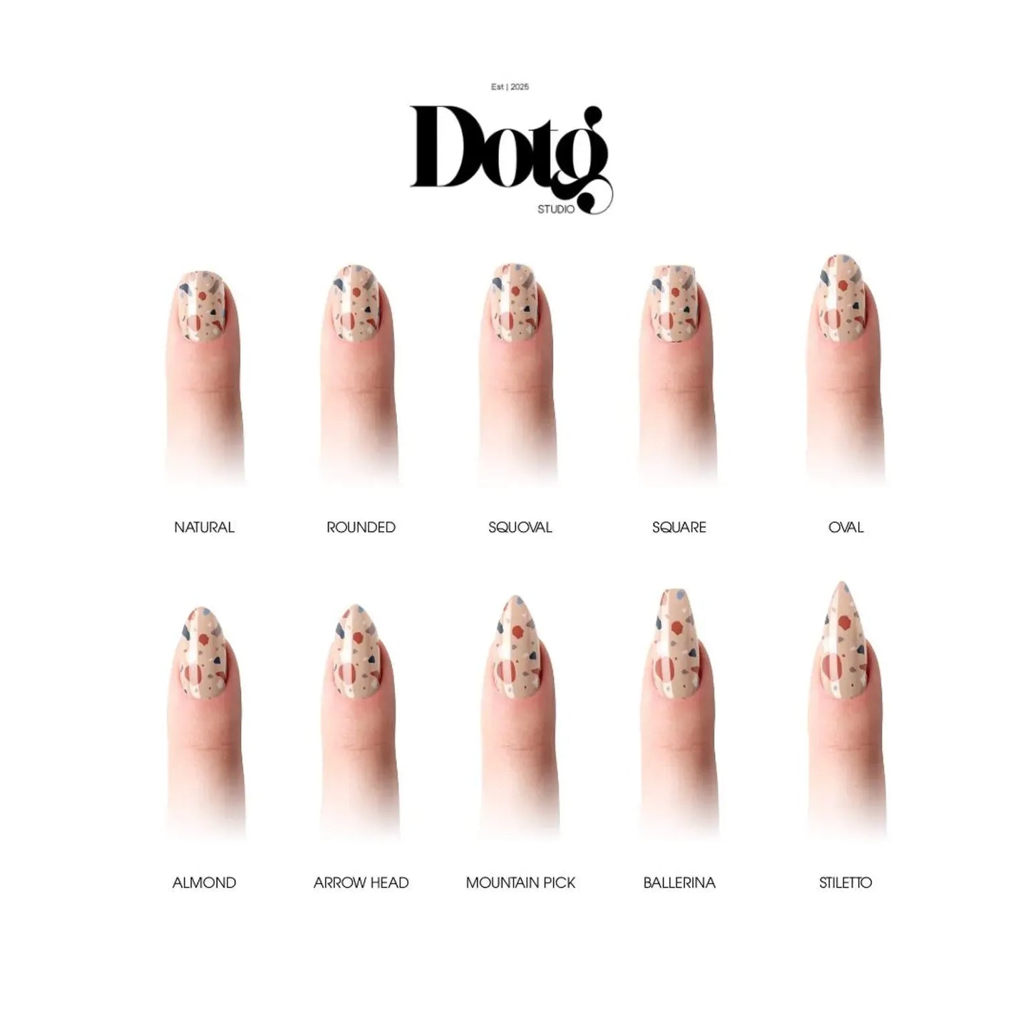 Terrazzo Neutral Nail Wraps
