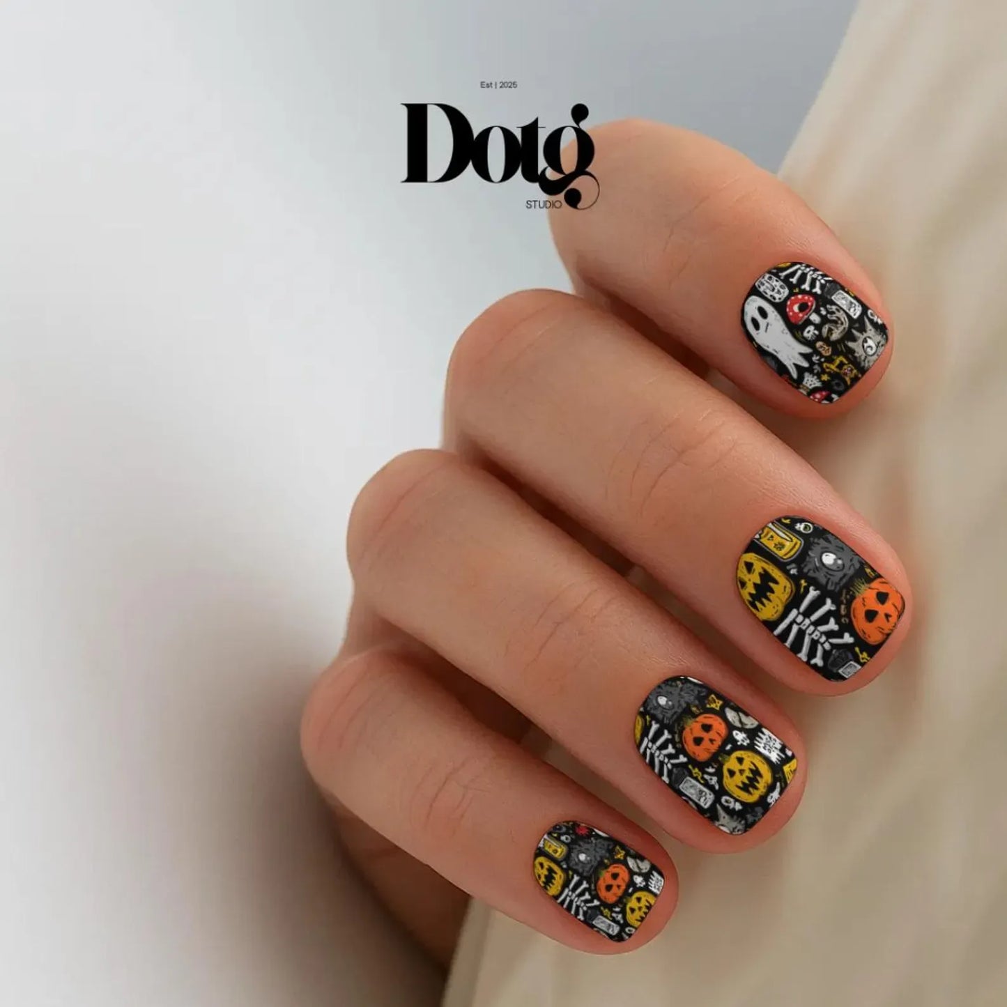 Halloween Doodle Nail Wraps