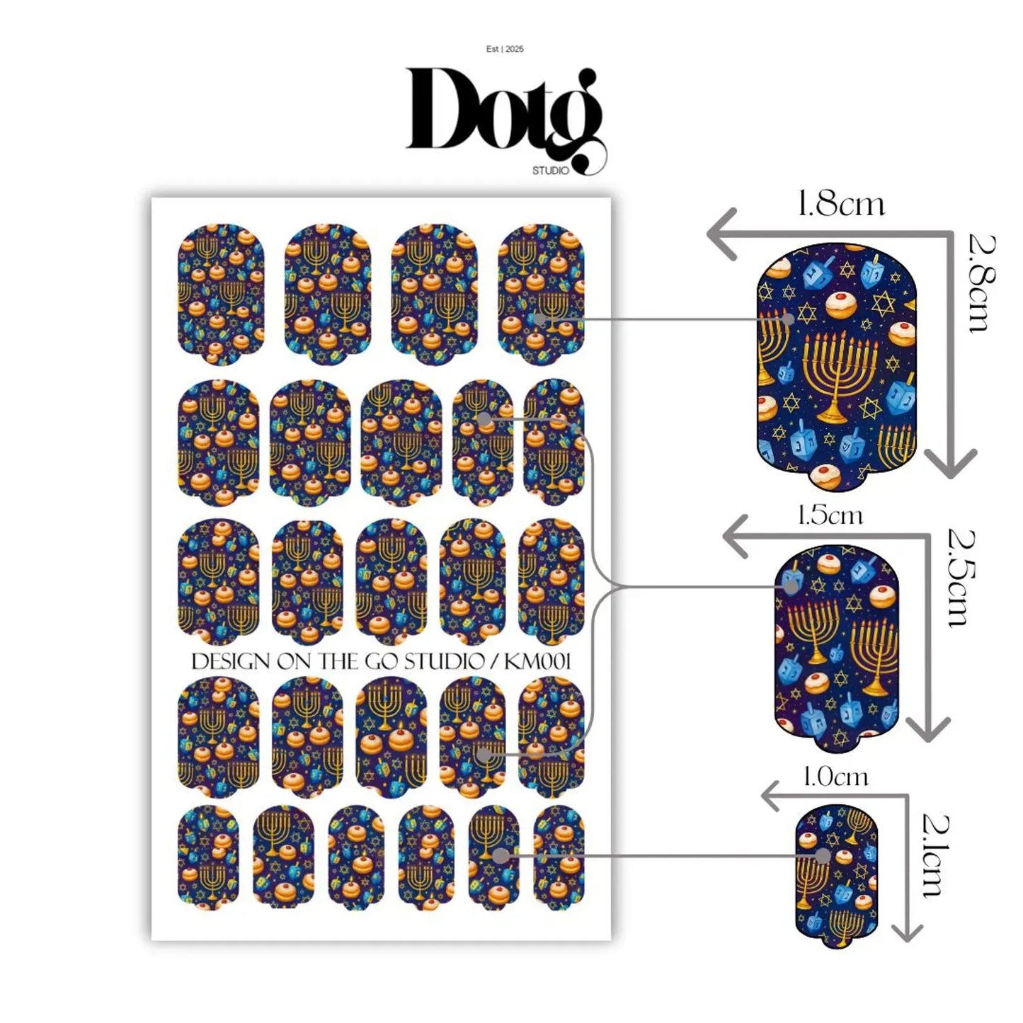 Hanukkah Nail Wraps