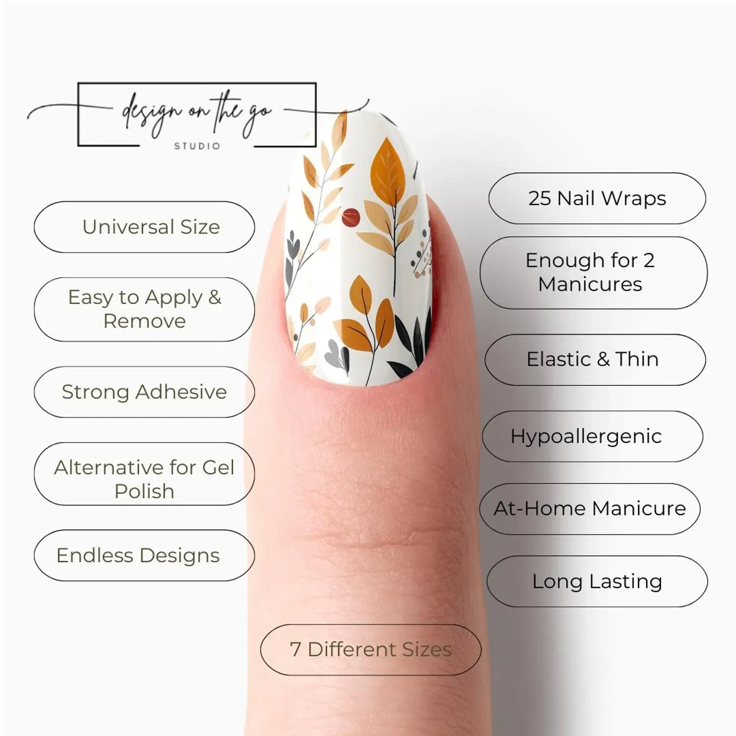 Harvest Leafs Nail Wraps