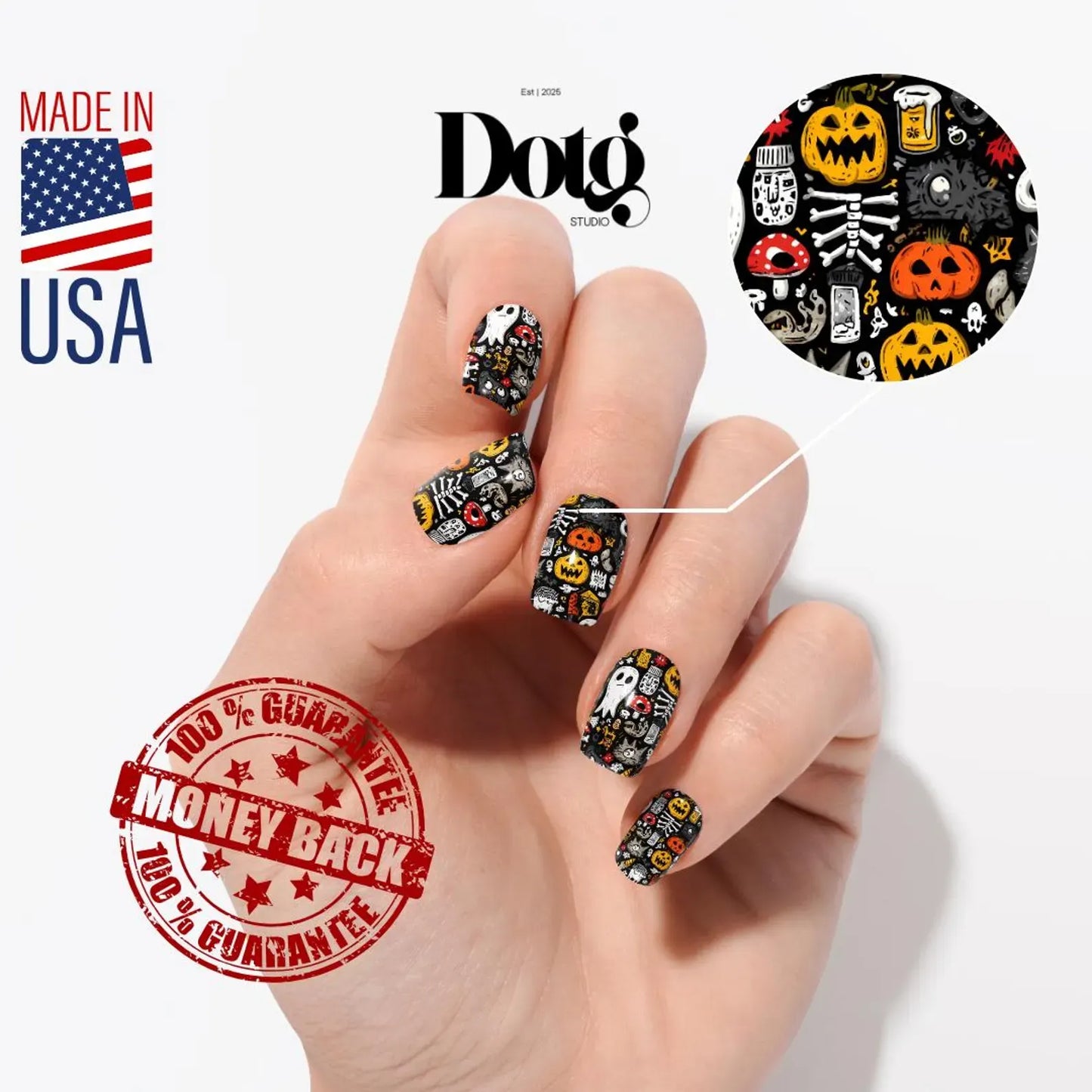 Halloween Doodle Nail Wraps