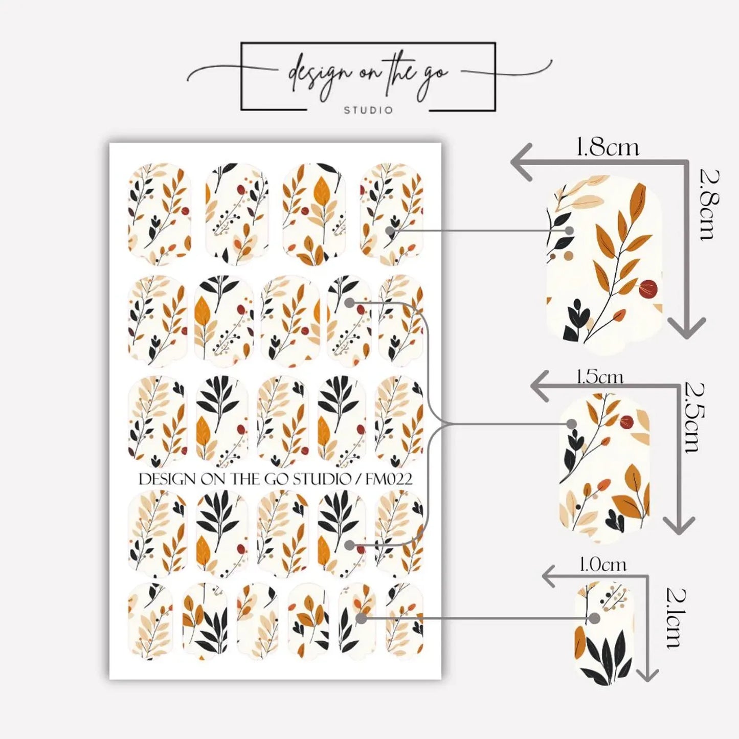 Harvest Leafs Nail Wraps