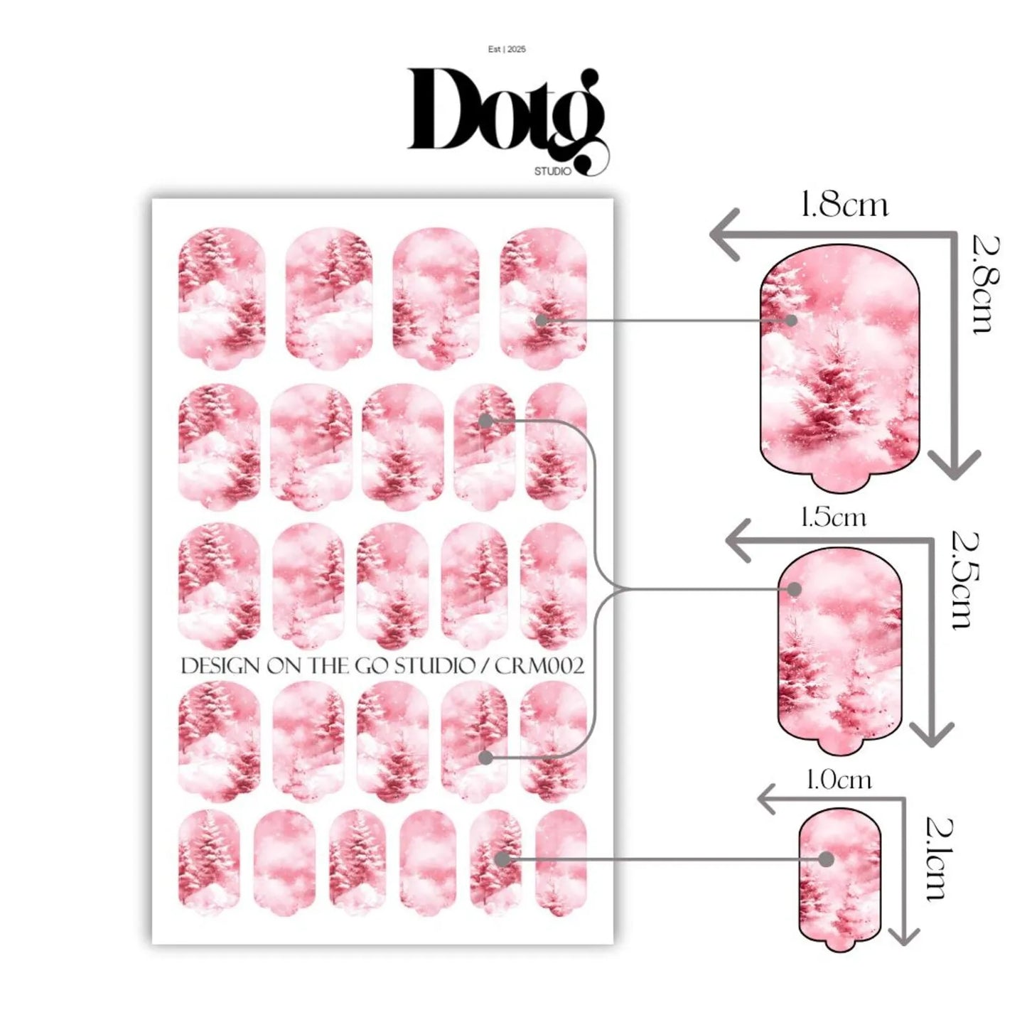 Pink Cristmas Nail Wraps