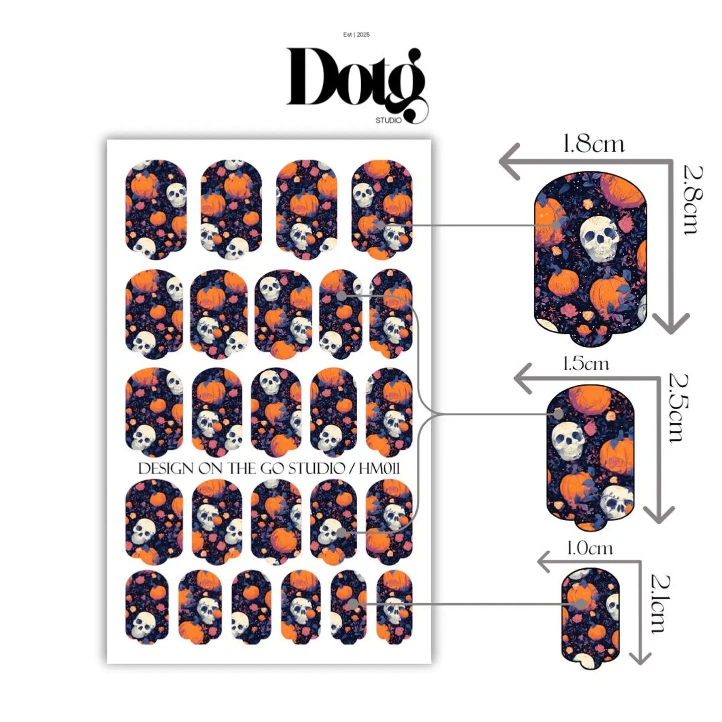 Skull Pumpkin Nail Wraps