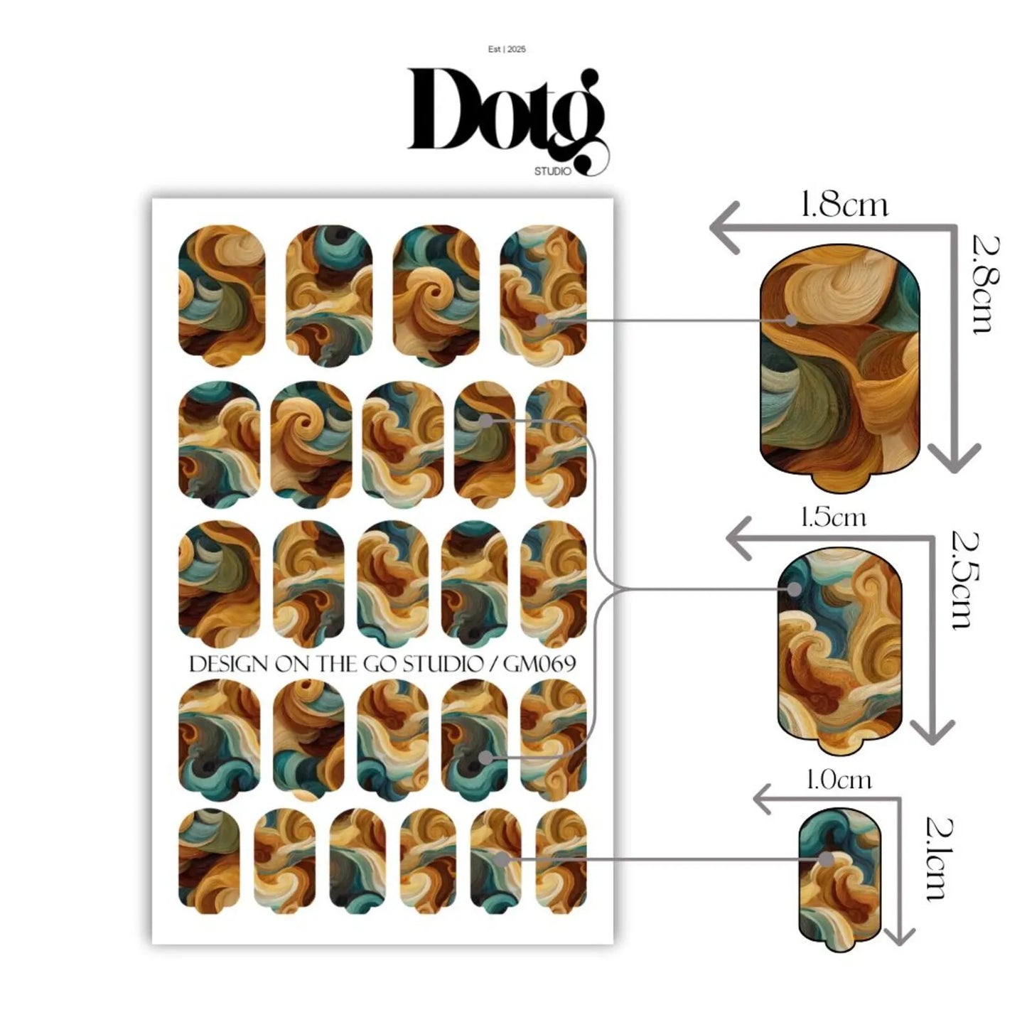 Earthy Swirl Nail Wraps