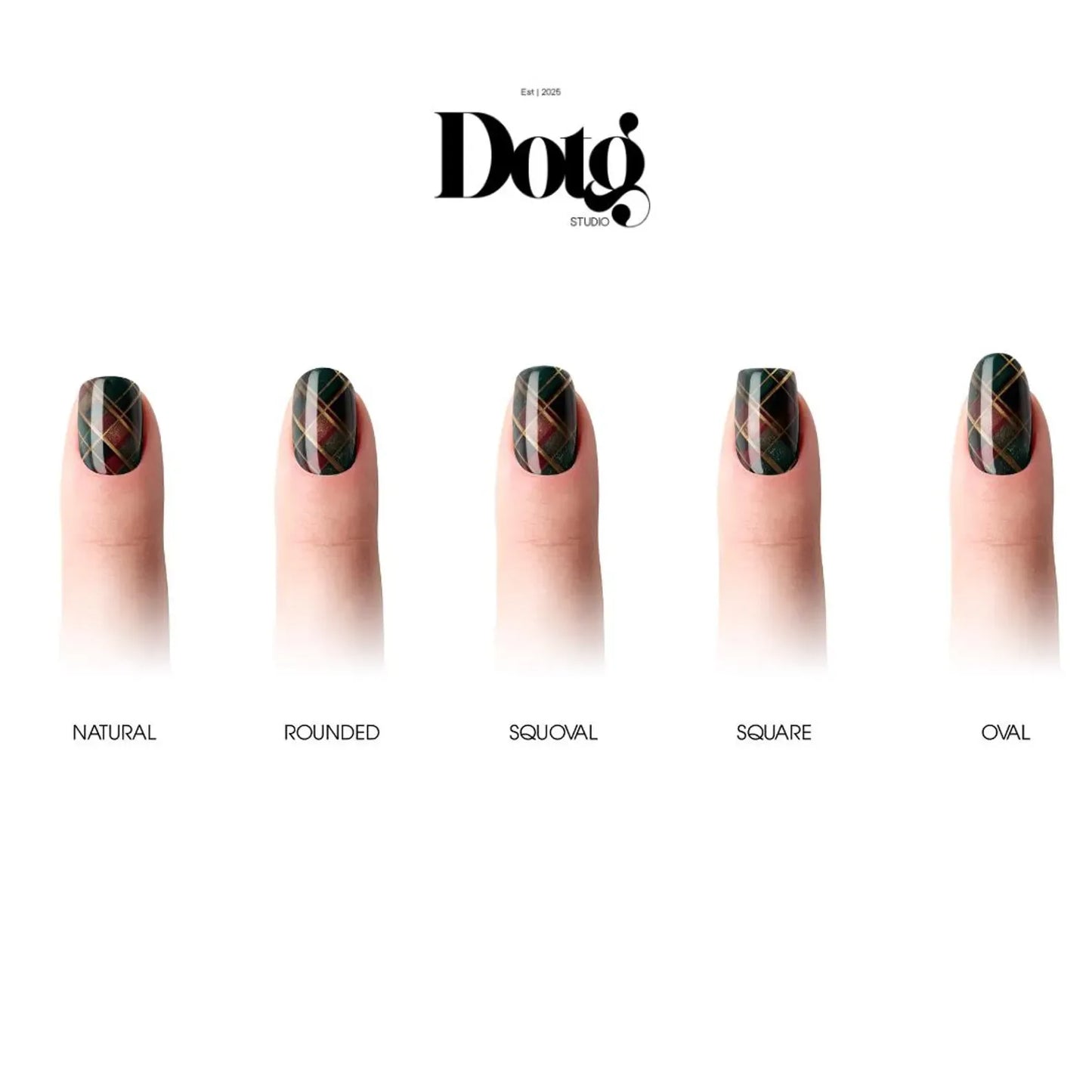 Gold Tartan Nail Wraps