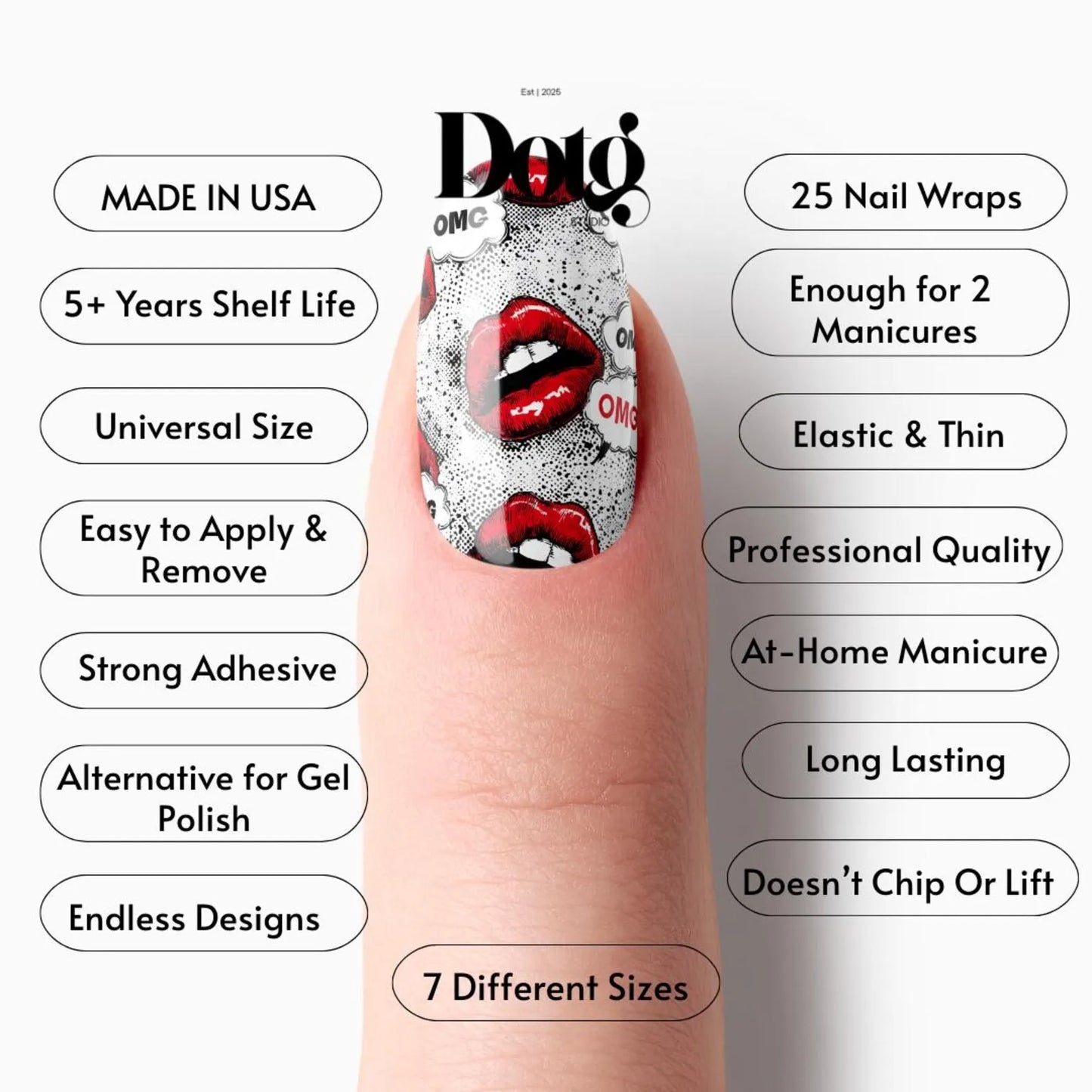 Pop Lips OMG Nail Wraps