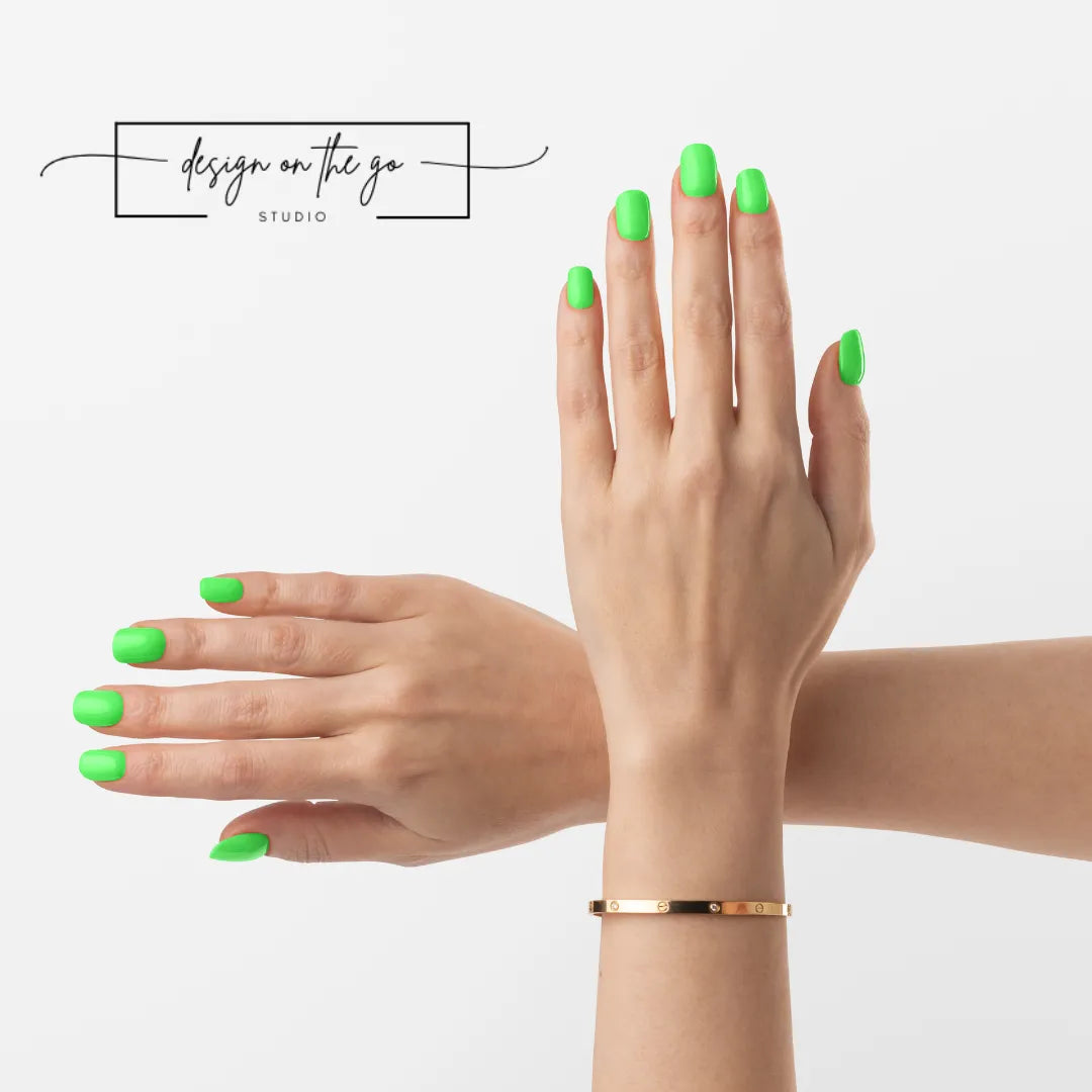 #type_manicure two hands with manicured nails that have nail wraps applied