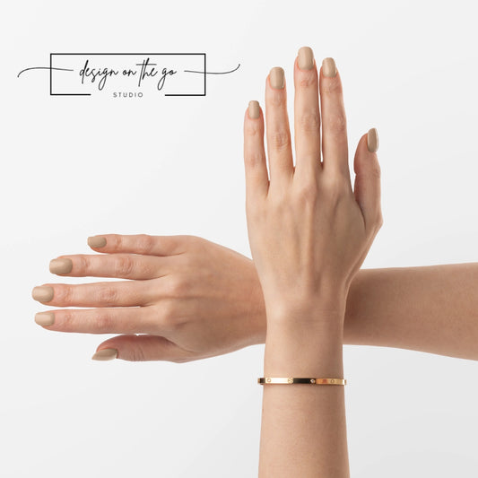 #type_manicure two hands with manicured nails that have nail wraps applied